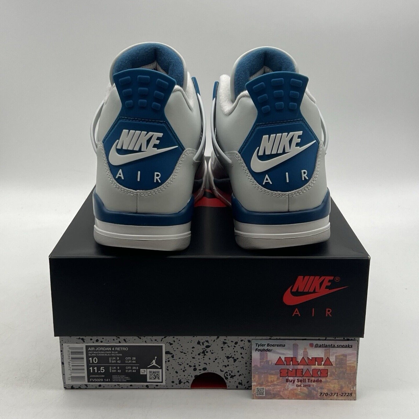 Size 10 - Air Jordan 4 Retro 2024 Military Blue White Leather (FV5029-141)