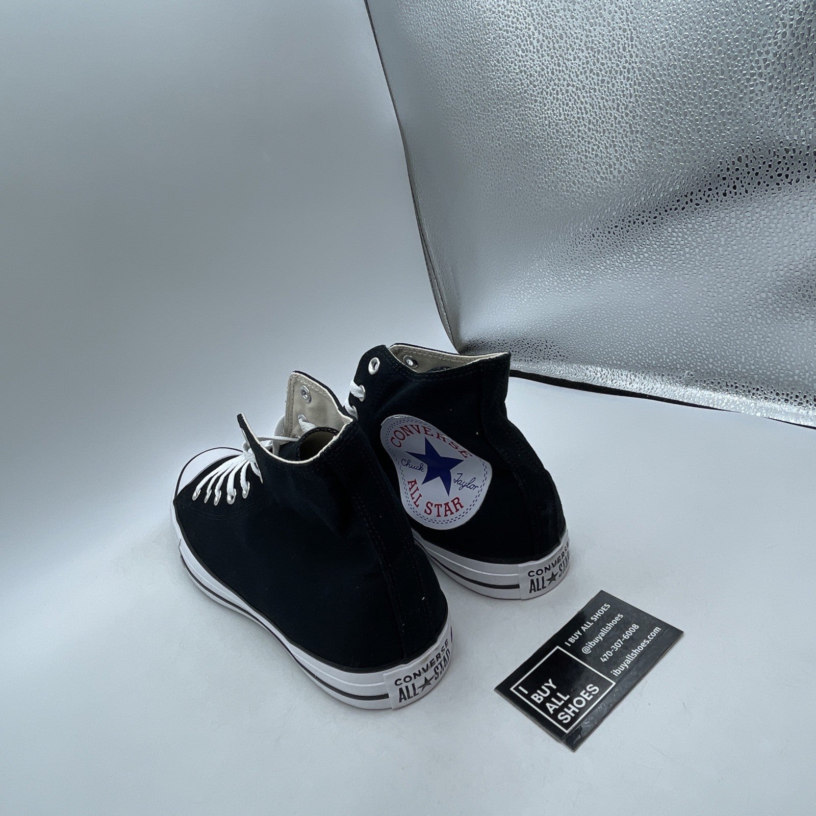 Size 13 - Converse Chuck Taylor All Star High Black White (165694C)
