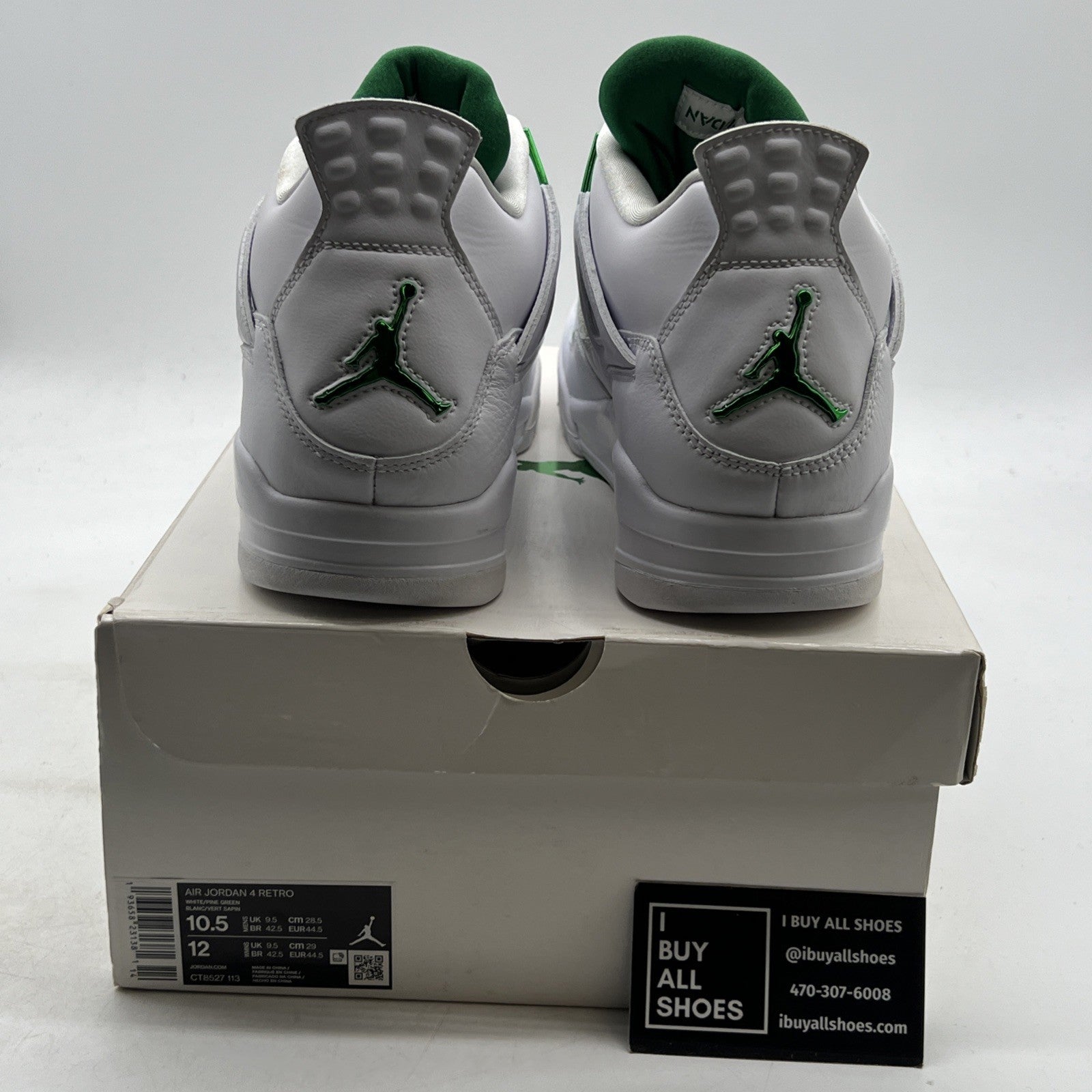 Size 10.5 - Air Jordan 4 Retro Green Metallic (CT8527-113)