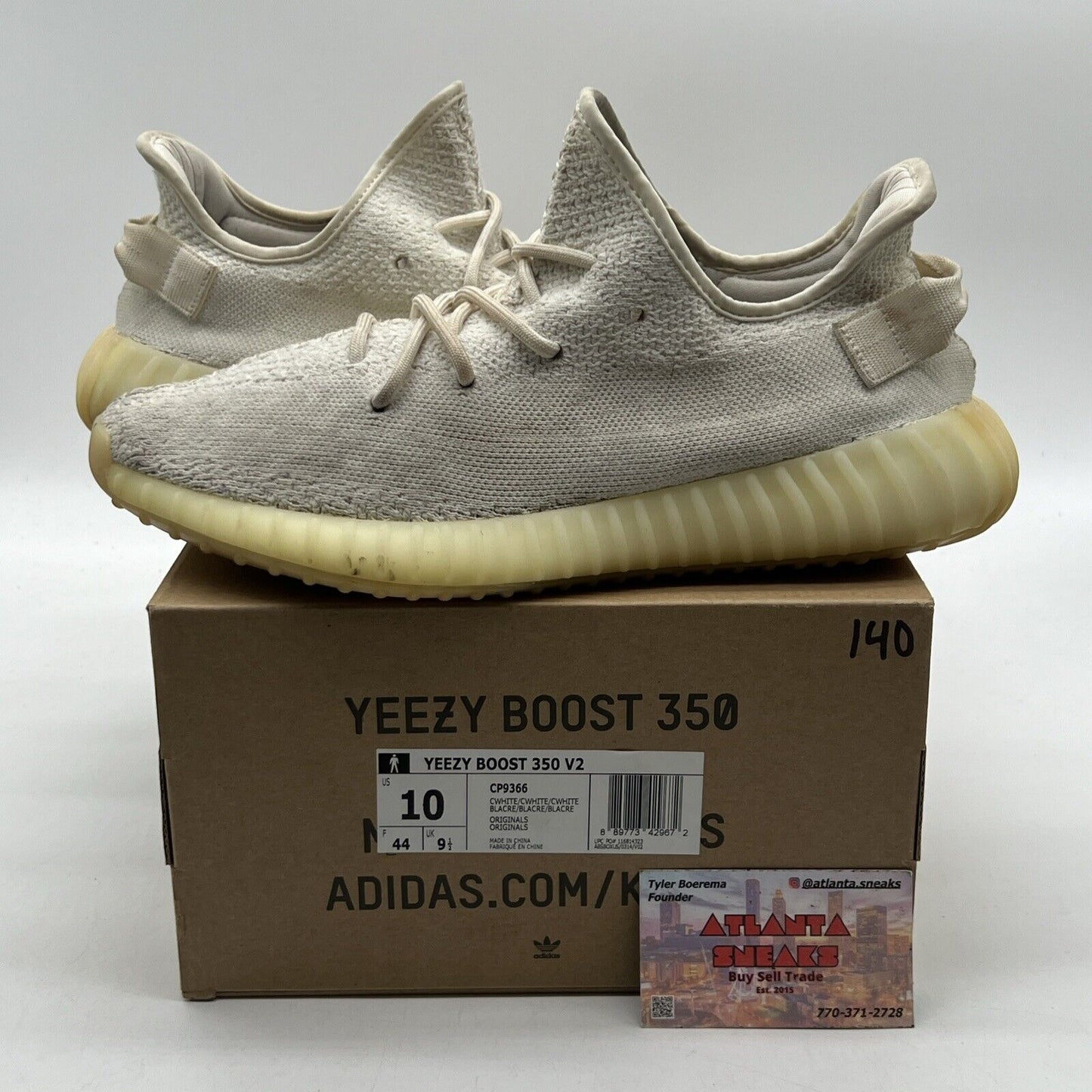 Size 10 - adidas Yeezy Boost 350 V2 Low Cream White / Triple White (CP9366)