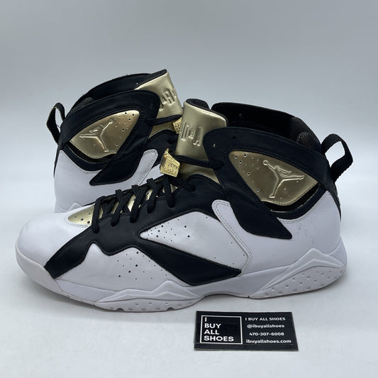Size 14 - Air Jordan 7 Retro Champagne Black White Gold Leather (725093-140)