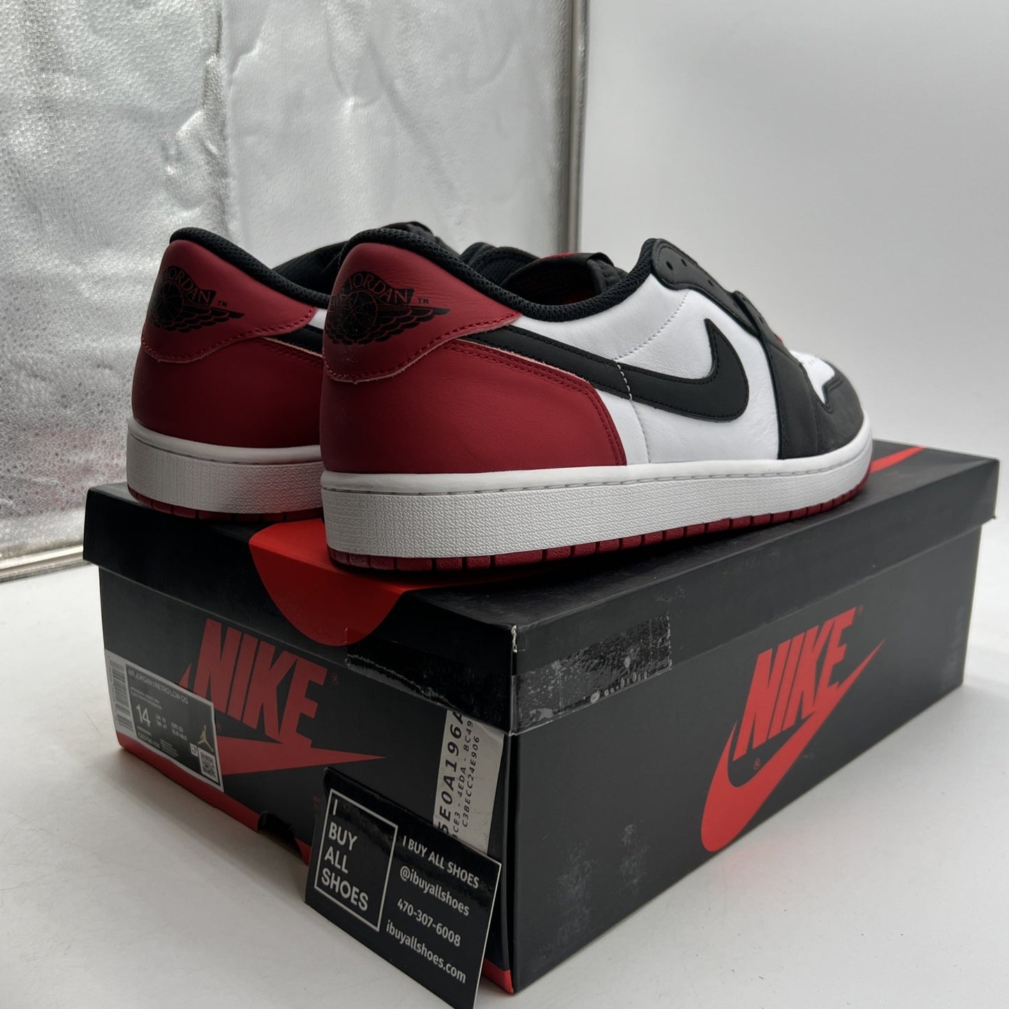 Size 14 - Air Jordan 1 Retro OG Low Black Toe (CZ0790-106)