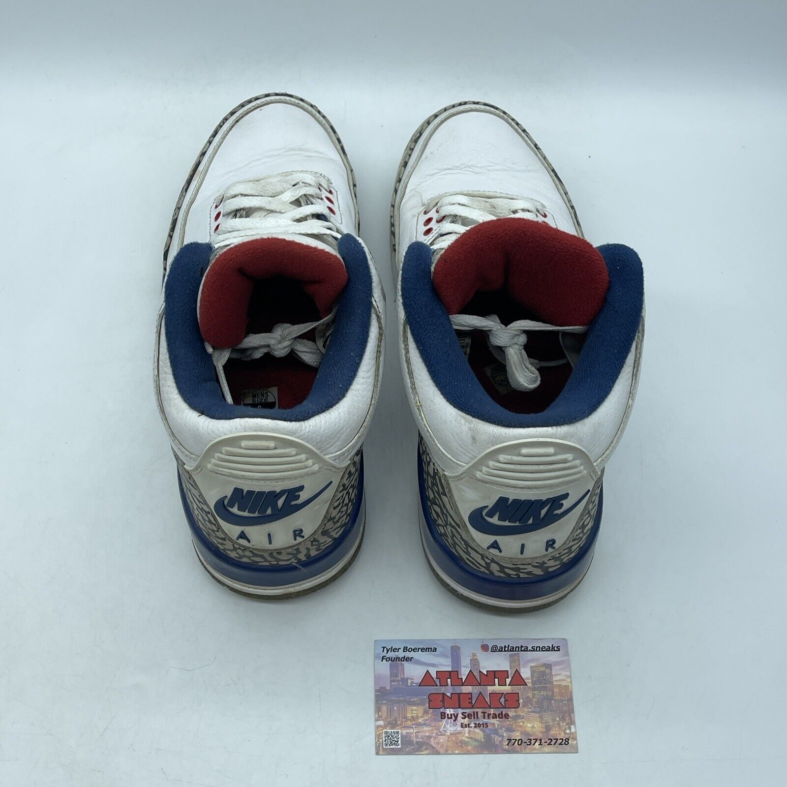 Size 8 - Jordan 3 Retro OG Mid True Blue Gray White (854262-106)