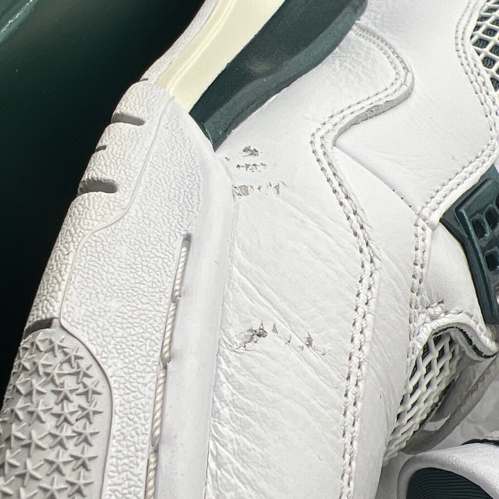 Size 10.5 - Air Jordan 4 Retro Oxidized Green White Leather (FQ8138-103)