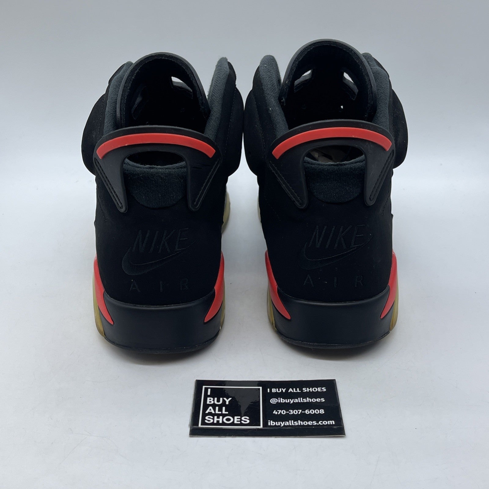 Size 13 - Jordan 6 Retro Mid Infrared Black Suede (384664-060)