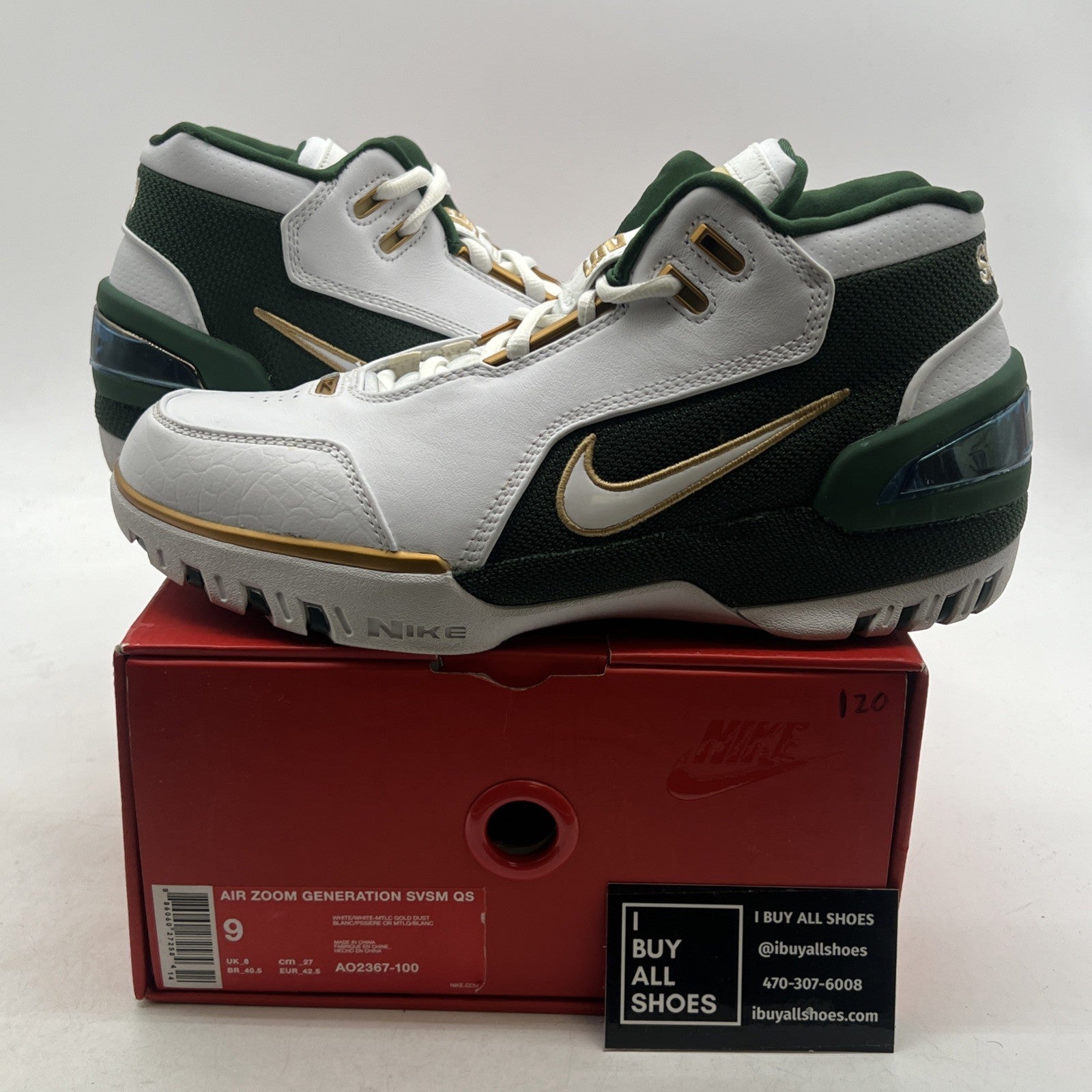 Size 9 - Nike Air Zoom Generation Retro QS SVSM (AO2367-100)