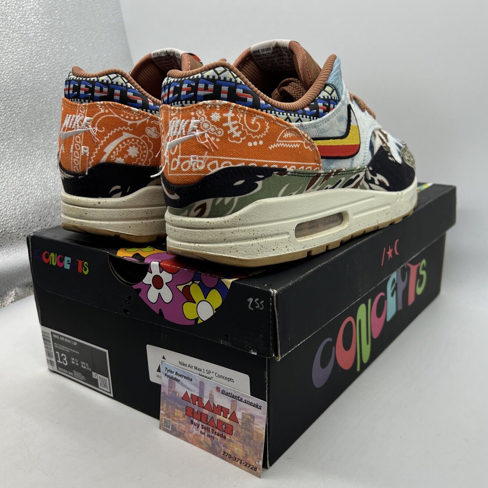 Size 13 - Nike Air Max 1 SP x Concepts Heavy 2022 Purple Red (DN1803-900)