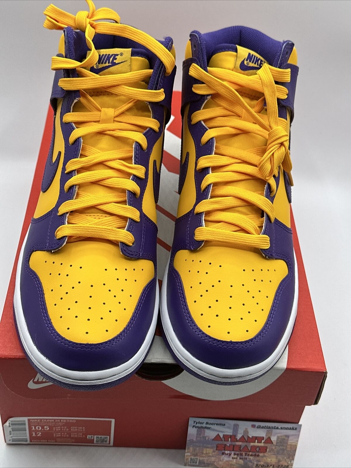 NEW Nike Dunk High Retro Lakers Court Purple Men's Size 10.5 DD1399-500 🔥