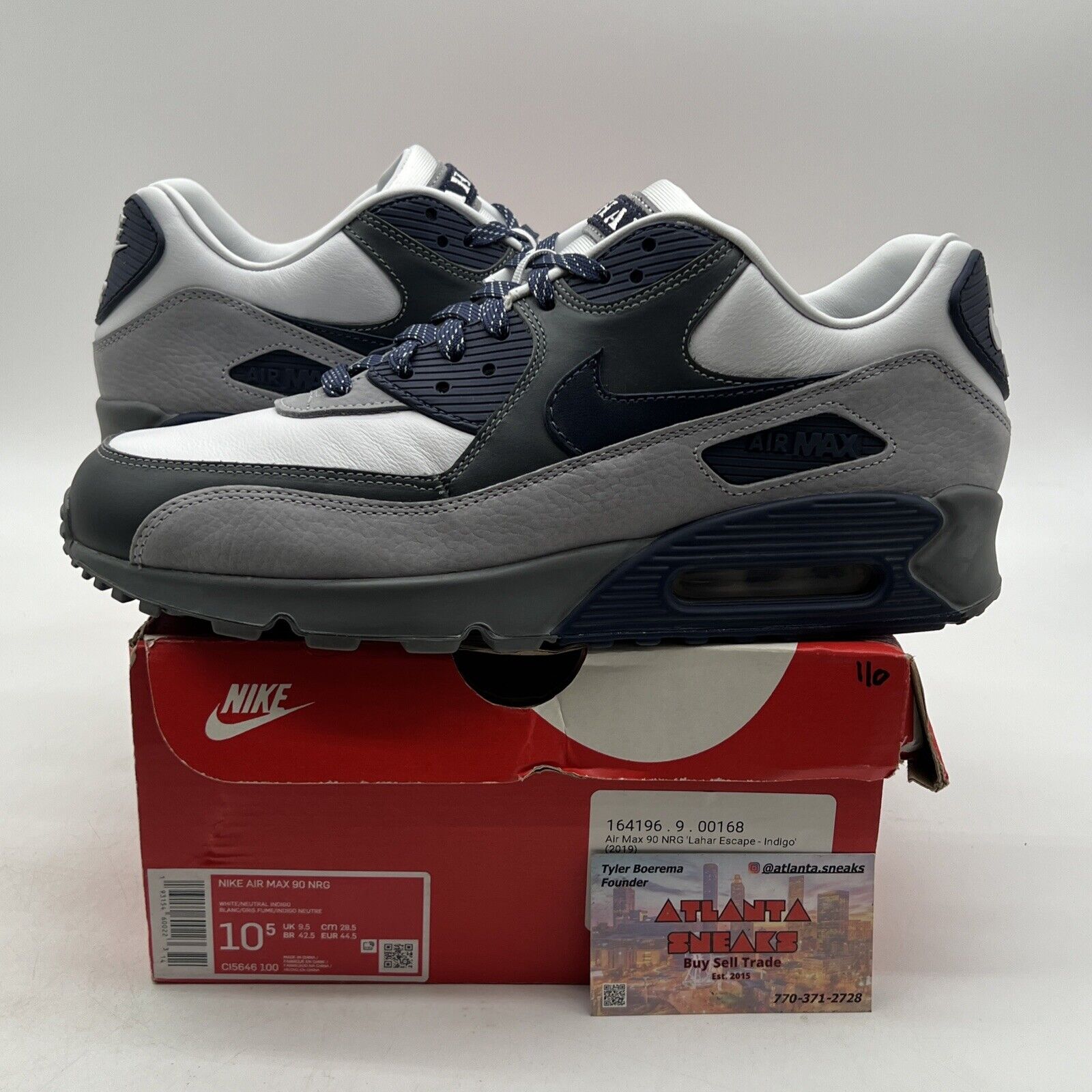 Size 10.5 - Nike Air Max 90 NRG Lahar Escape - Indigo (CI5646-100)