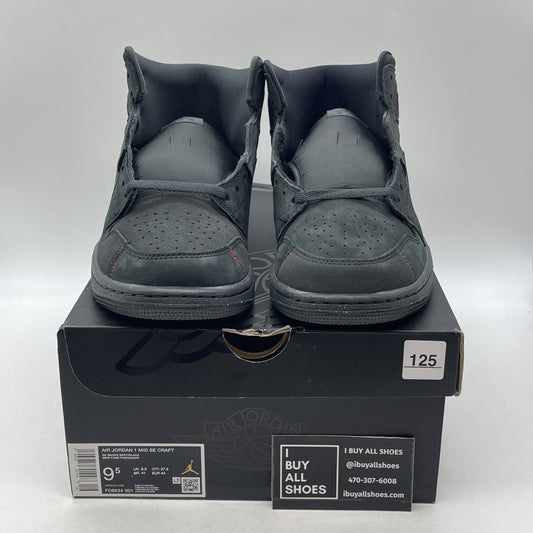 Size 9.5 - Air Jordan 1 SE Craft Mid Dark Smoke Red (FD8634-001)