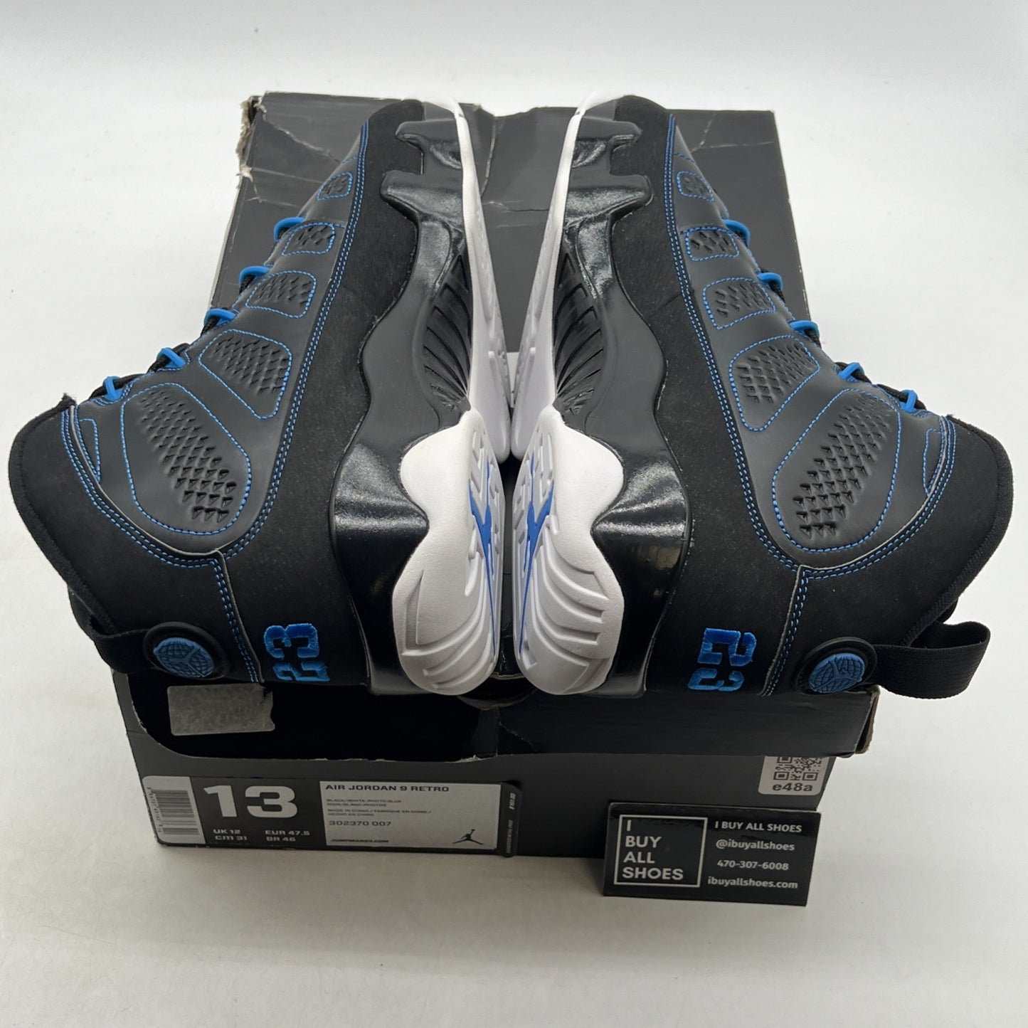 Size 13 - Air Jordan 9 Retro Photo Blue (302370-007)