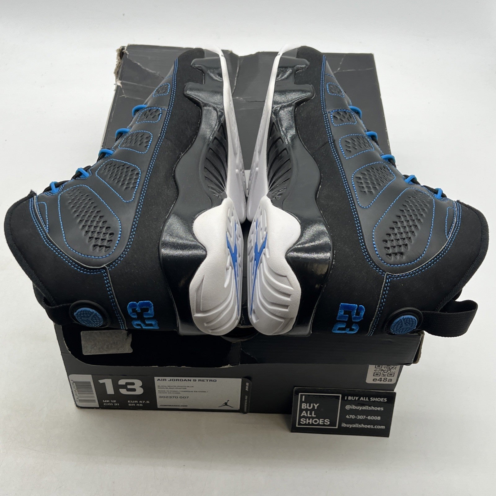 Size 13 - Air Jordan 9 Retro Photo Blue (302370-007)