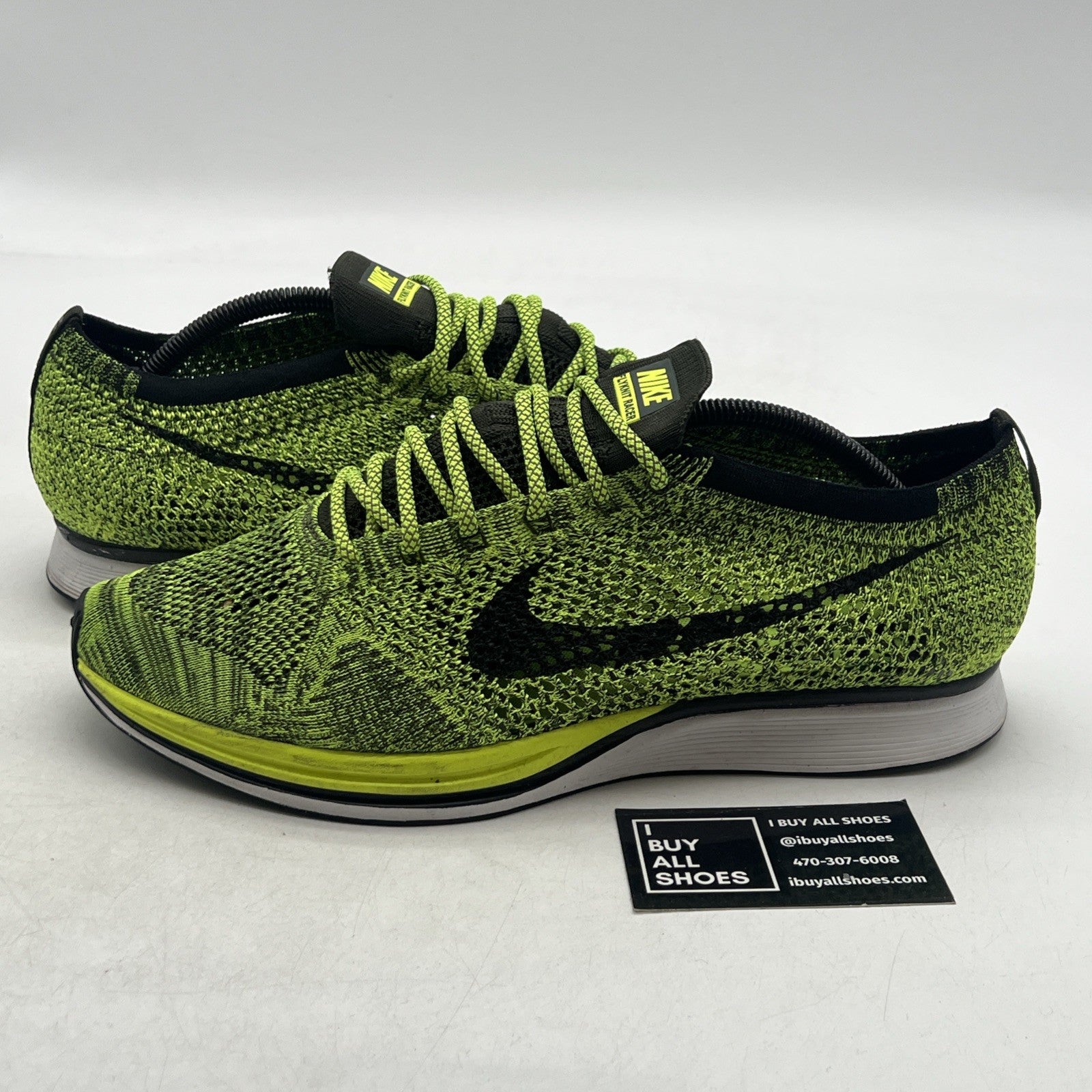 Size 12 - Nike Flyknit Racer Volt Sequoia (526628-731)