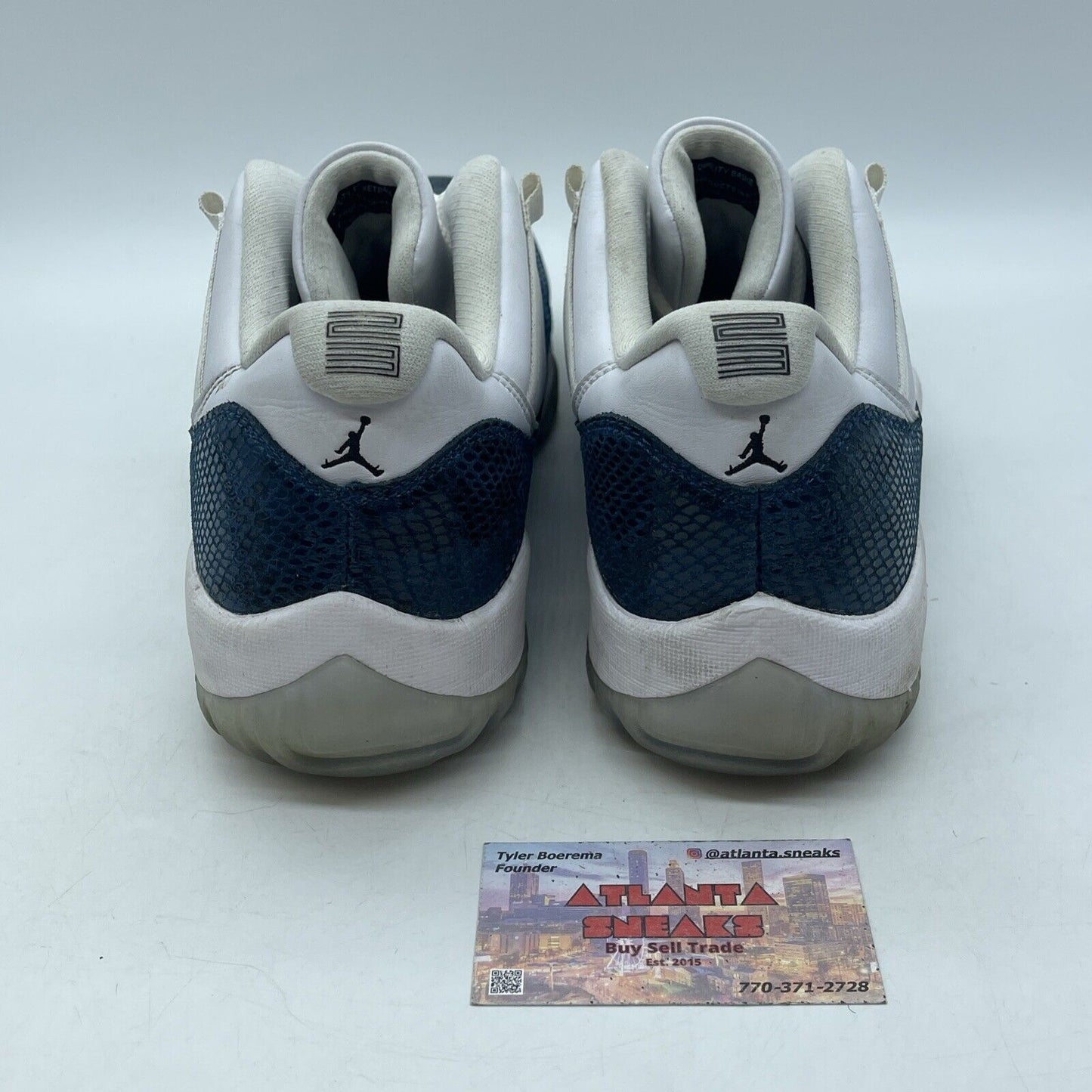 Size 12 - Jordan 11 Retro Low Snakeskin Blue Suede White Leather (CD6846-102)