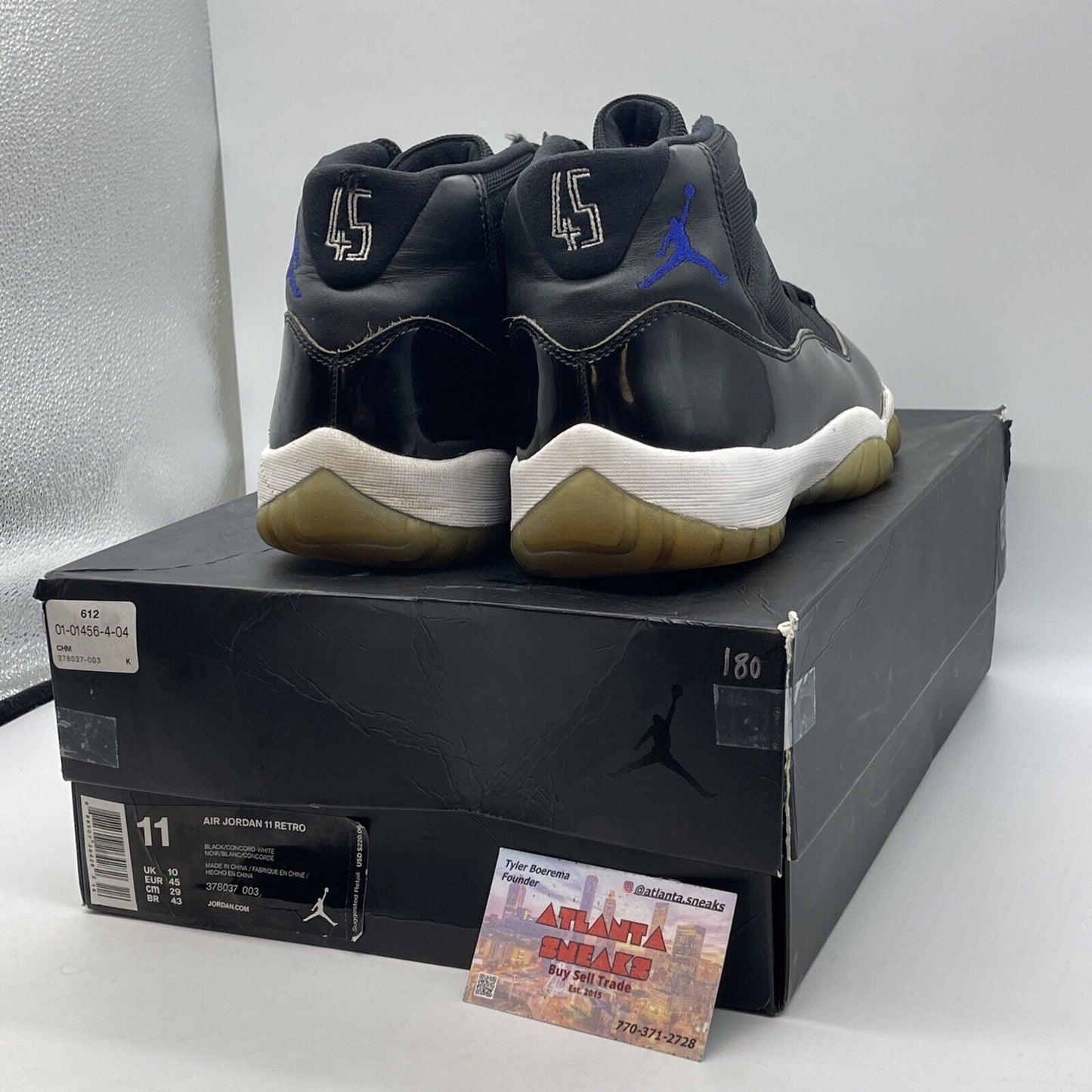 Size 11 - Jordan 11 Retro High Space Jam Blue Black Leather Suede (378037-003)