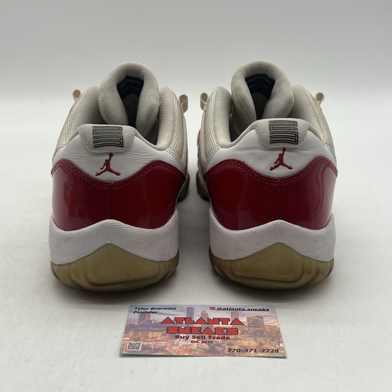 Size 9.5 - Air Jordan 11 Retro 2016 Low Cherry White Red Leather (528895-102)