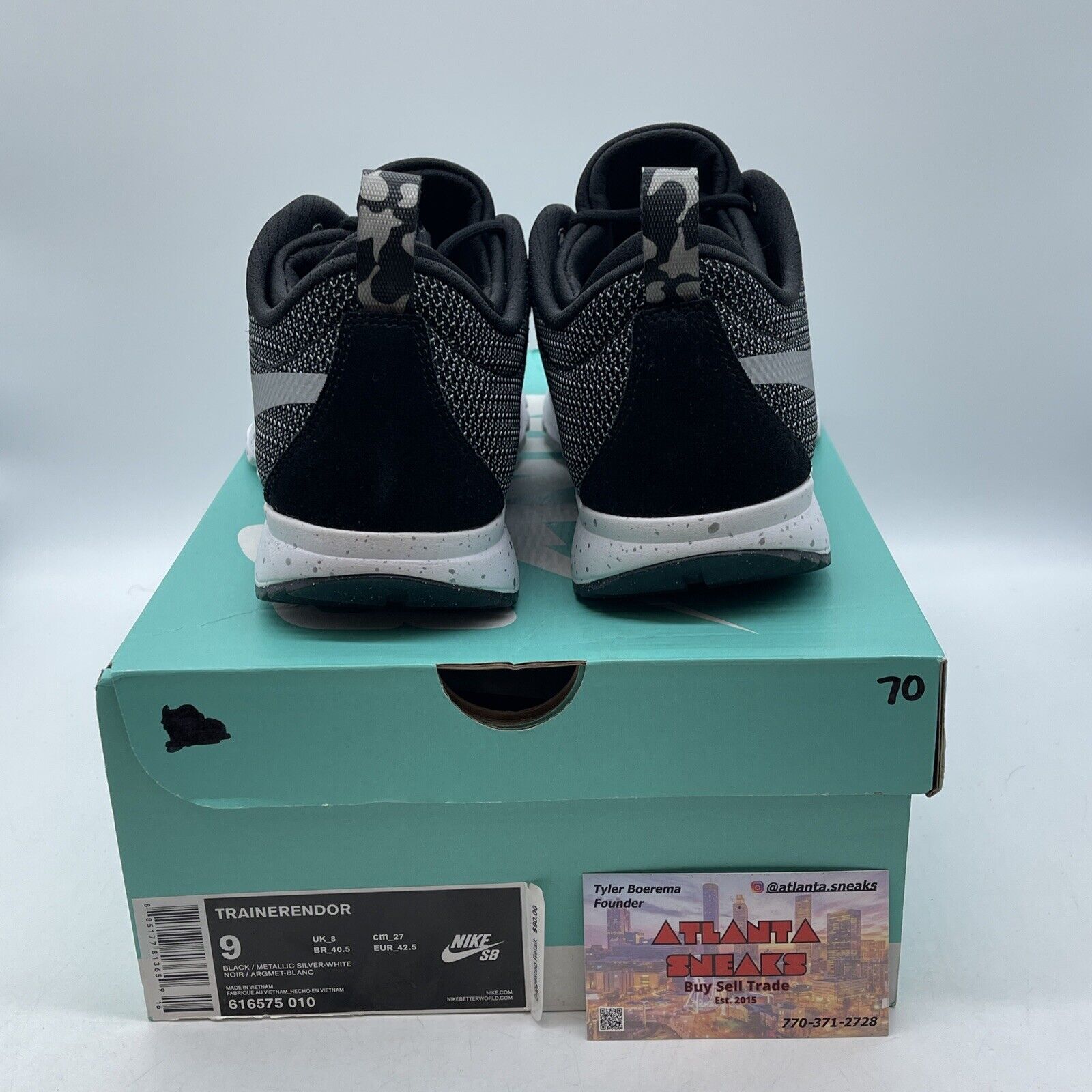 Size 9 - Nike SB Trainernedor Gray White Black Suede (616575-010)