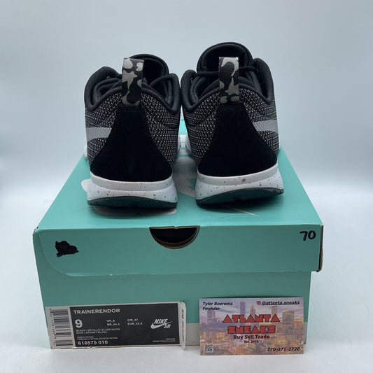 Size 9 - Nike SB Trainernedor Gray White Black Suede (616575-010)