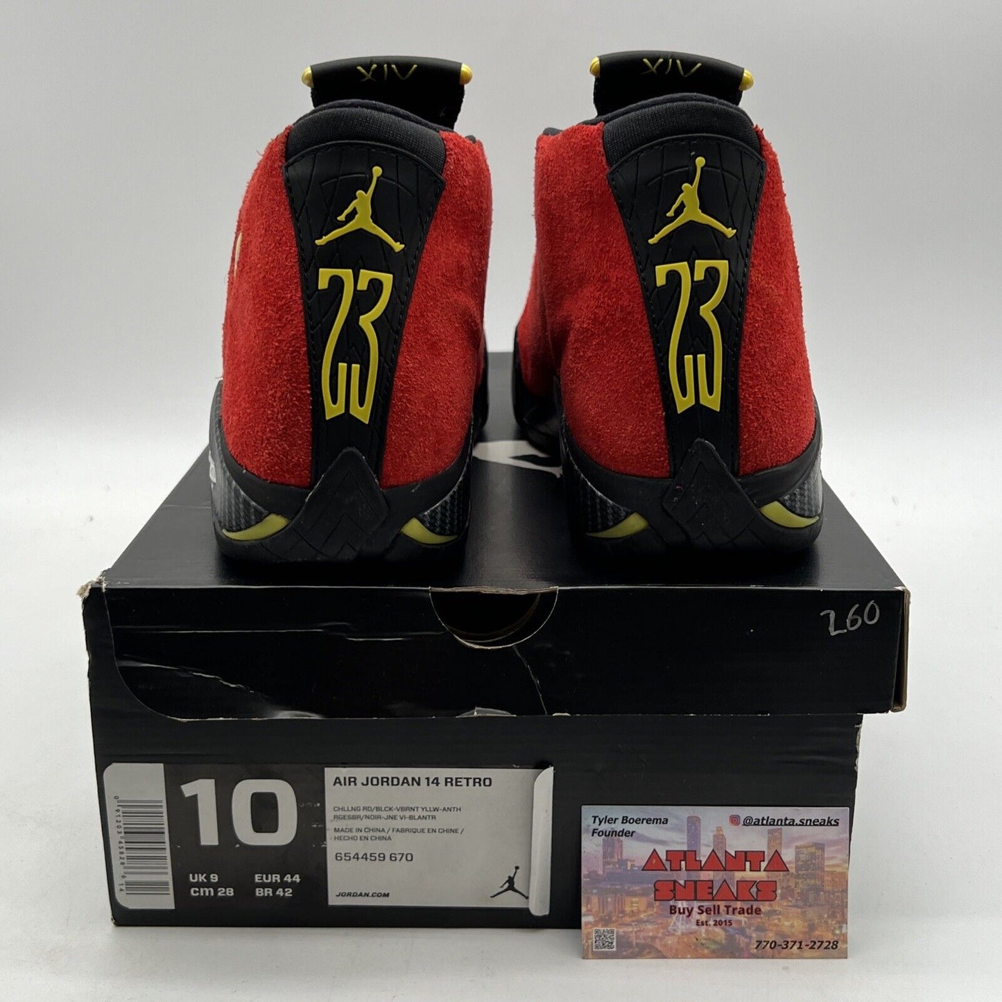 Size 10 - Air Jordan 14 Retro Ferrari (654459-670)