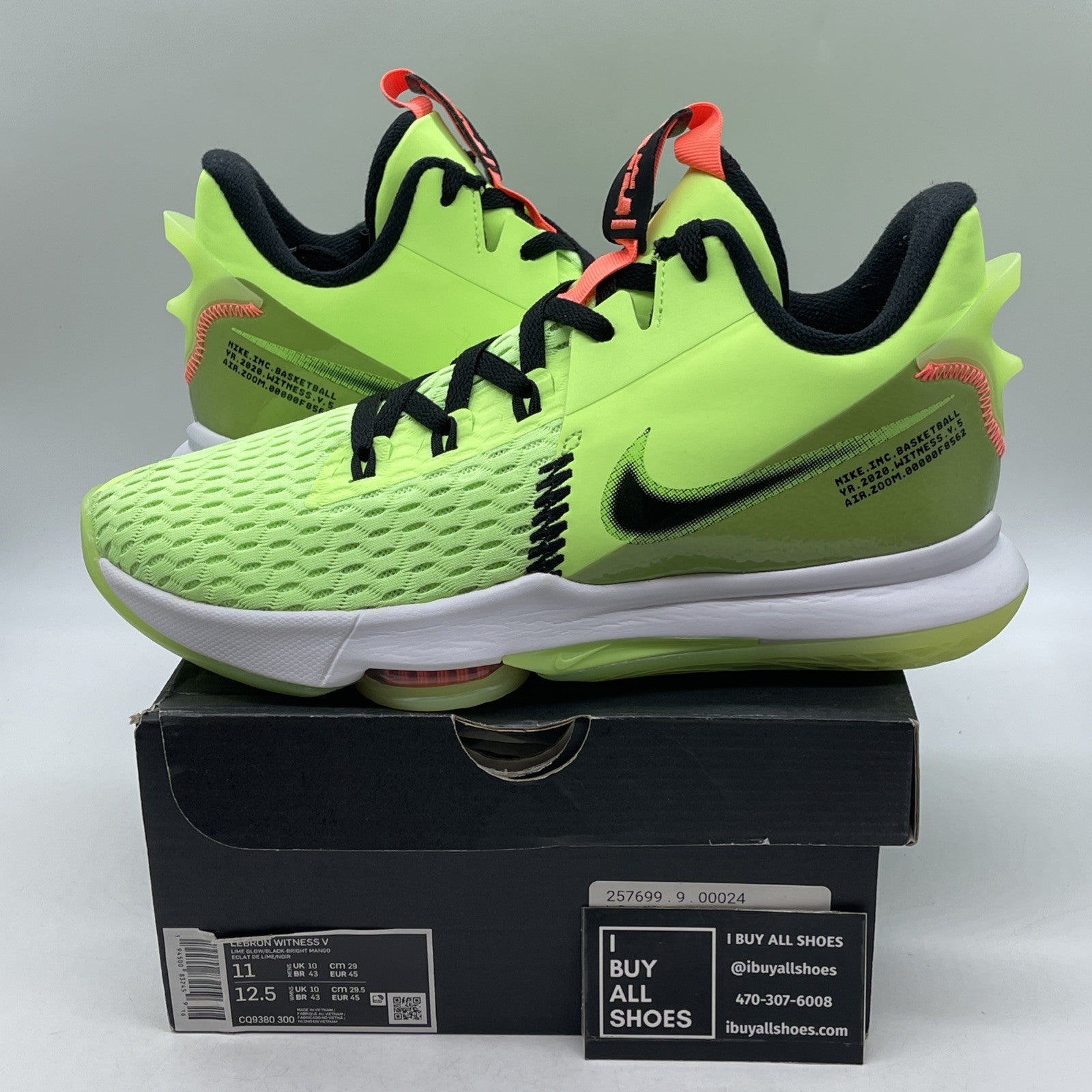 Size 11 - Nike LeBron Witness 5 Grinch (CQ9380-300)