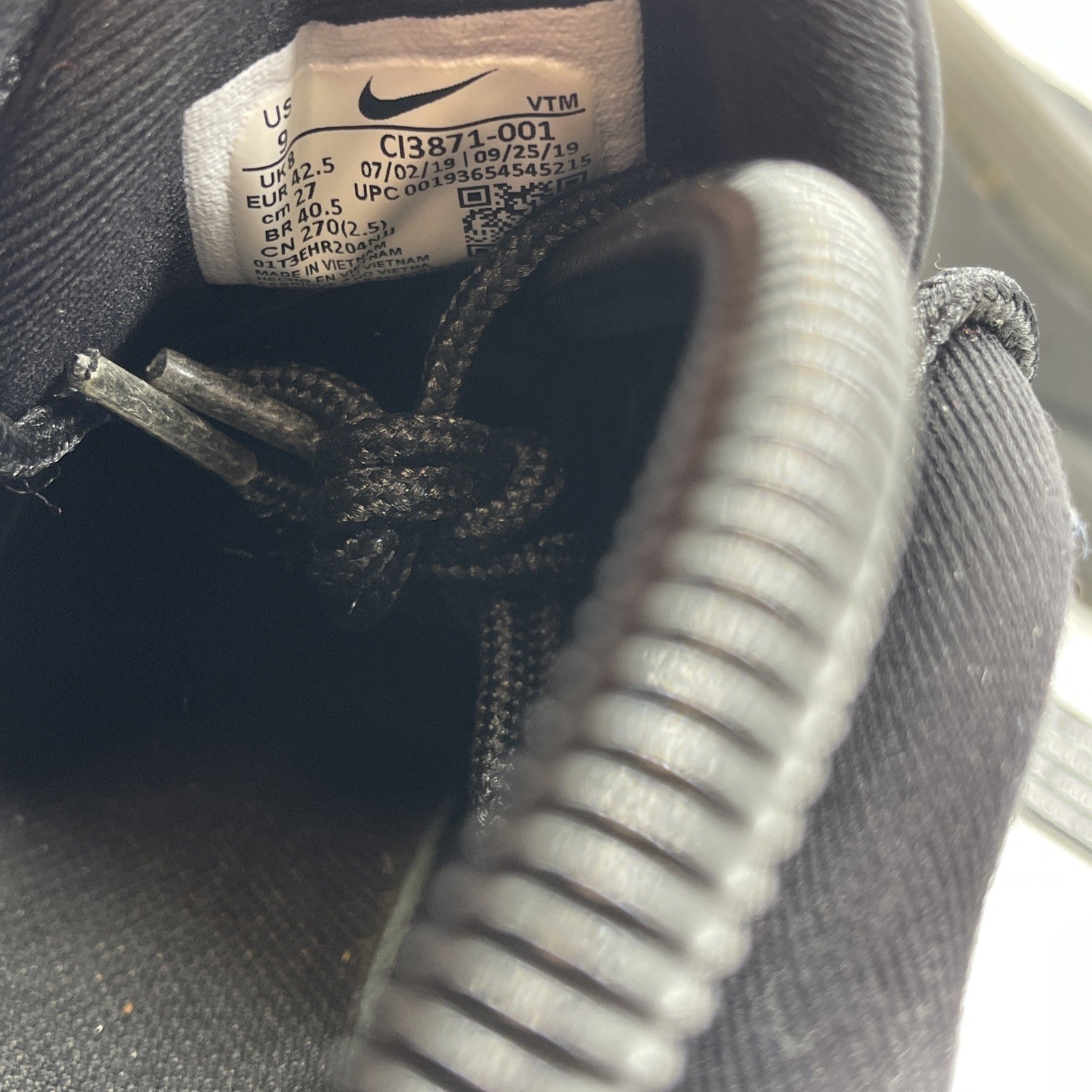 Size 9 - Nike MX-720-818 Black (CI3871-001)