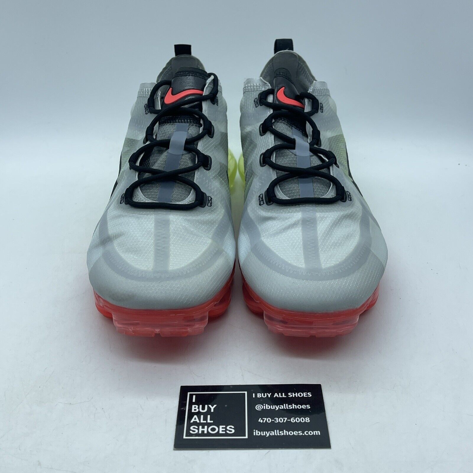 Size 12 - Nike Air VaporMax 2019 Neon Collection Grey Black Leather (AR6631-007)
