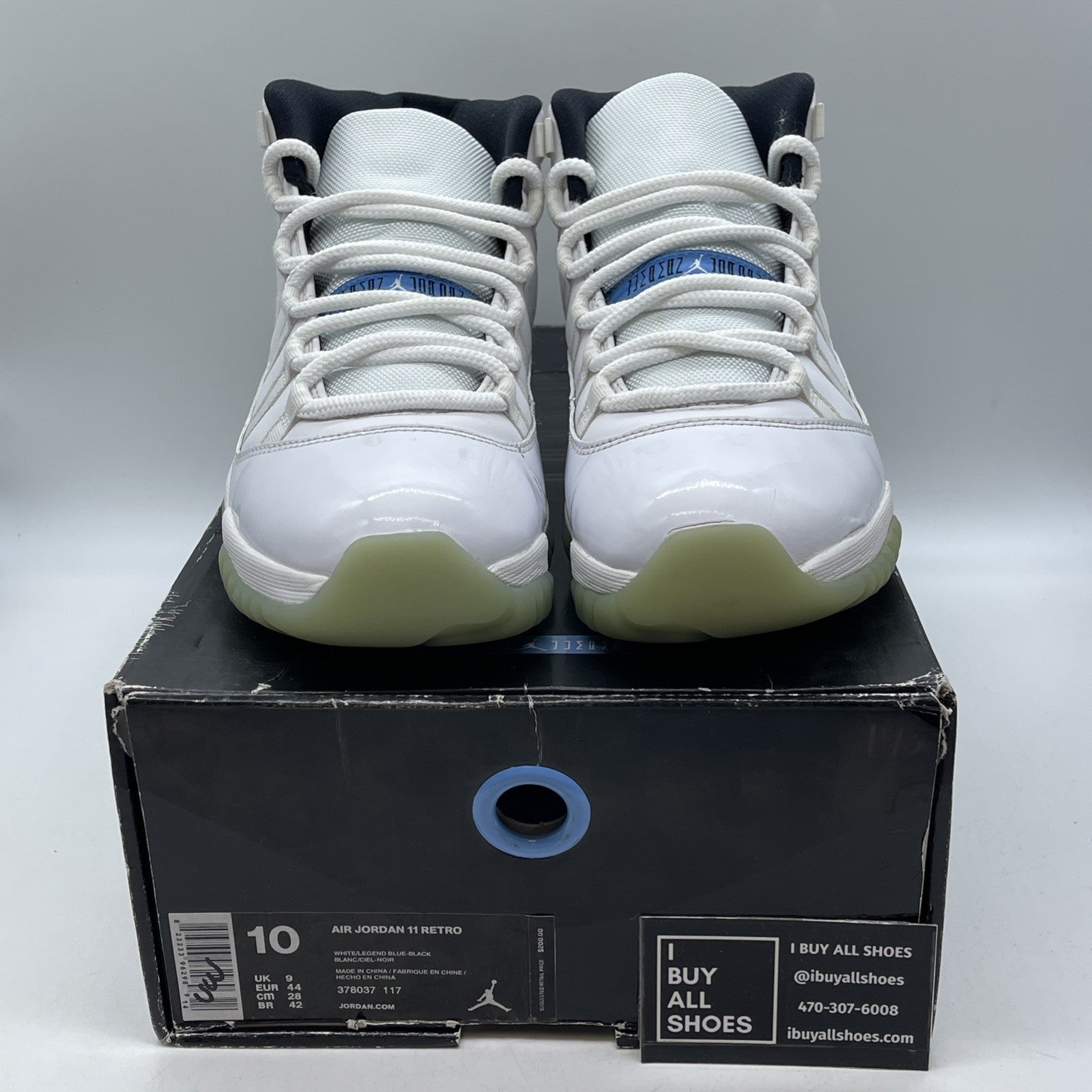 Size 10 - Air Jordan 11 Retro 2024 Legend Blue Columbia (378037-117)