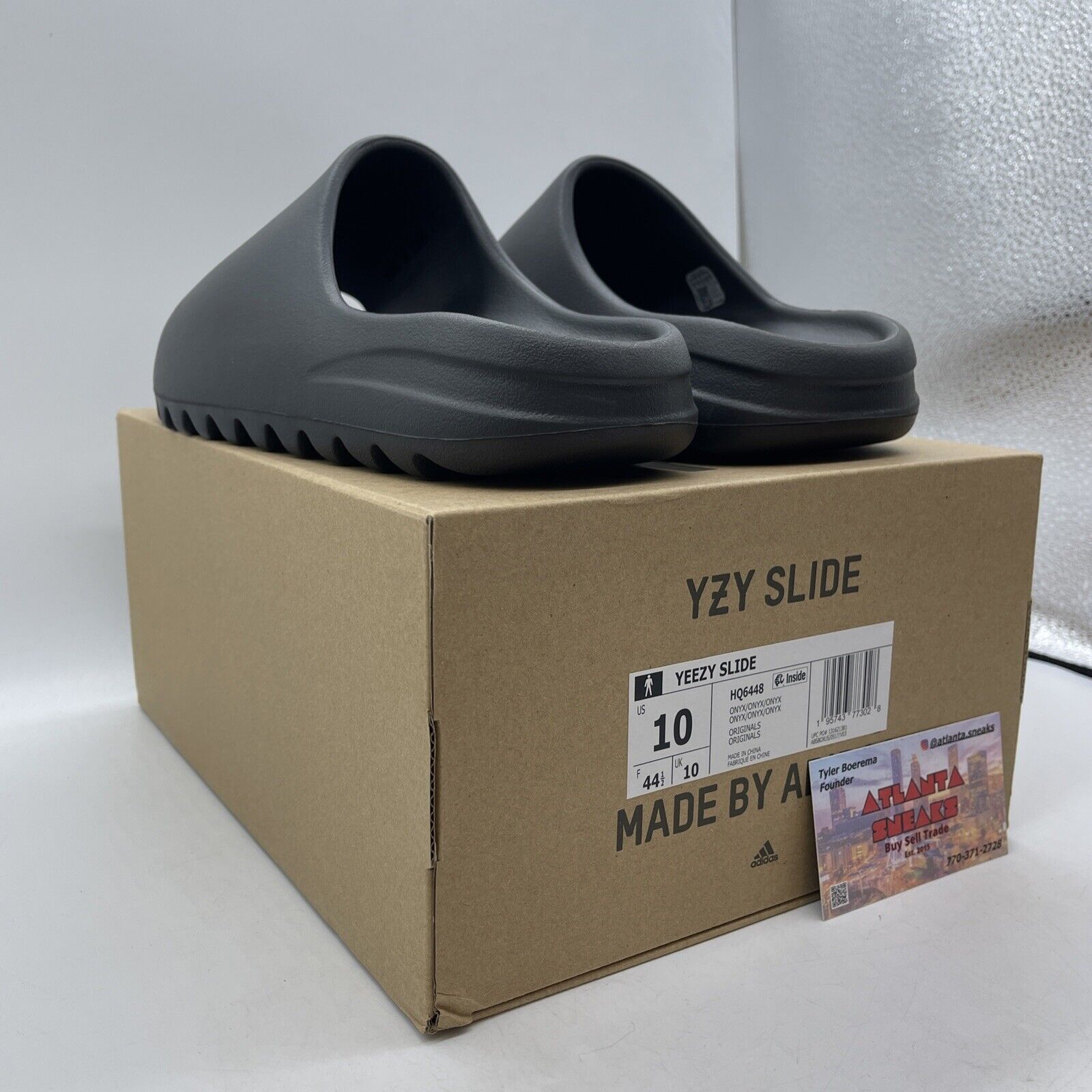 Size 10 - Adidas Yeezy Slide Onyx Black (HQ6448)