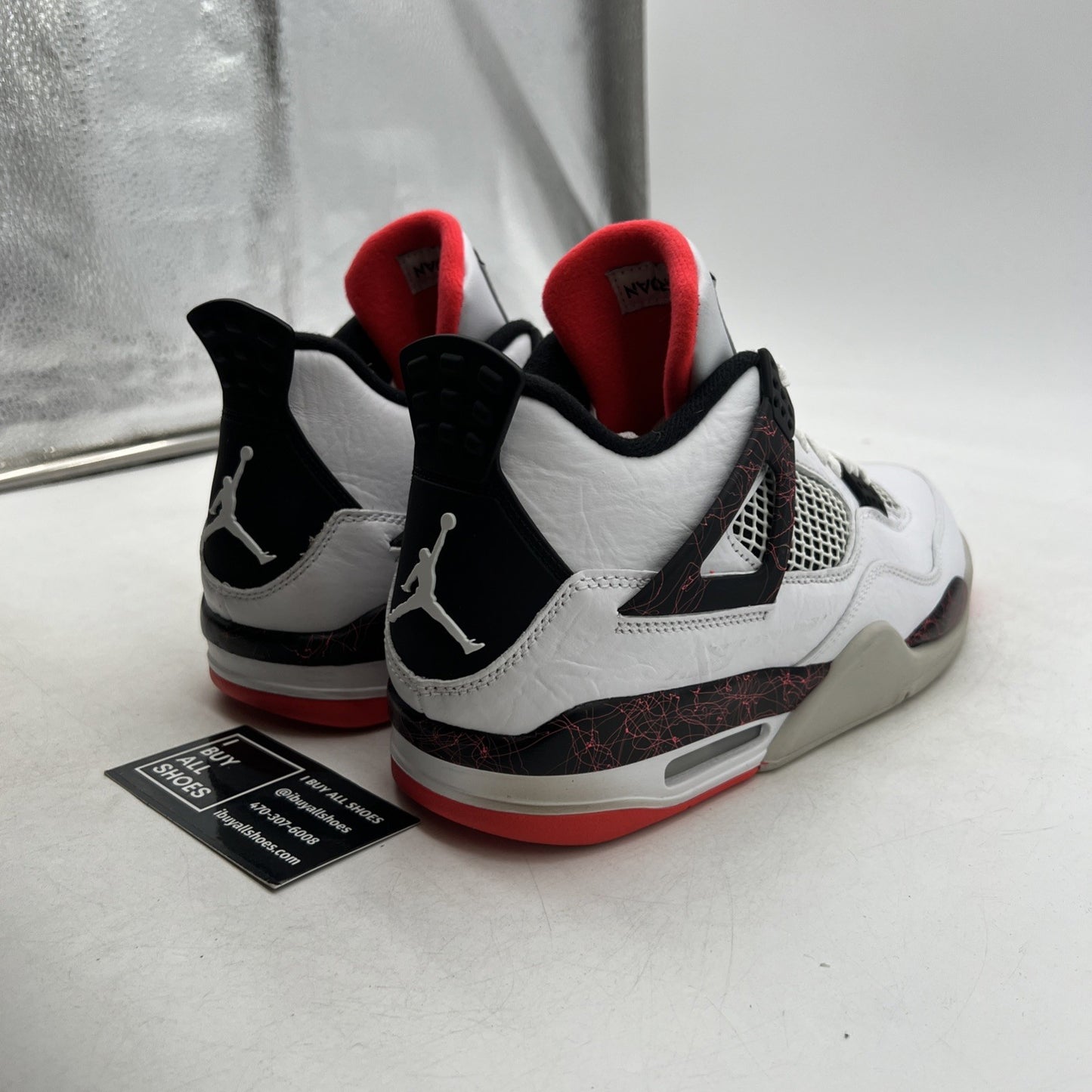 Size 10 - Air Jordan 4 Retro Pale Citron, Bright Crimson 2019 (308497-116)