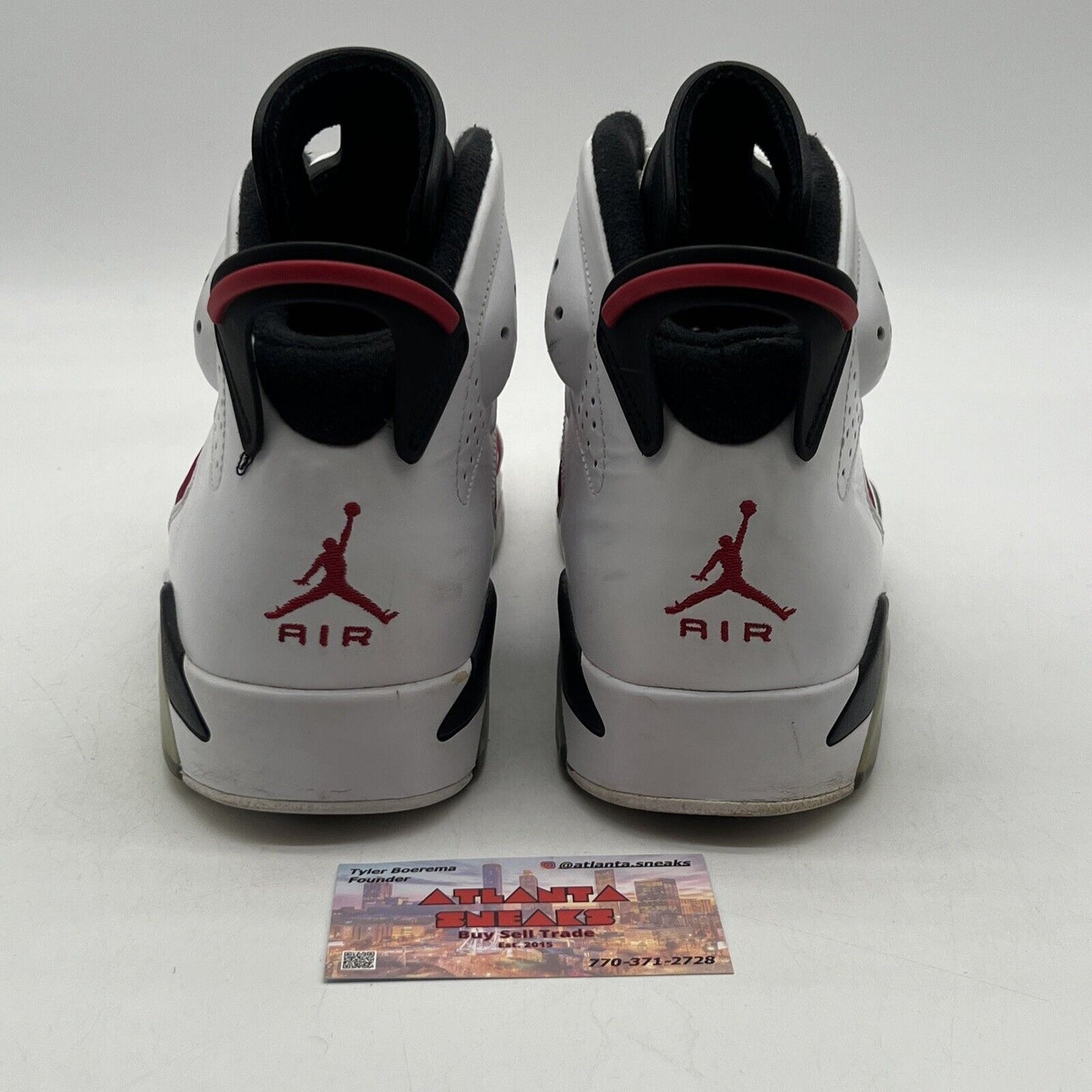 Size 10 - Air Jordan 6 Retro 2014 Carmine Black White Red Suede (384664-160)