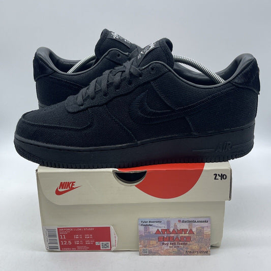 Size 11 - Nike Air Force 1 Low Stussy Black