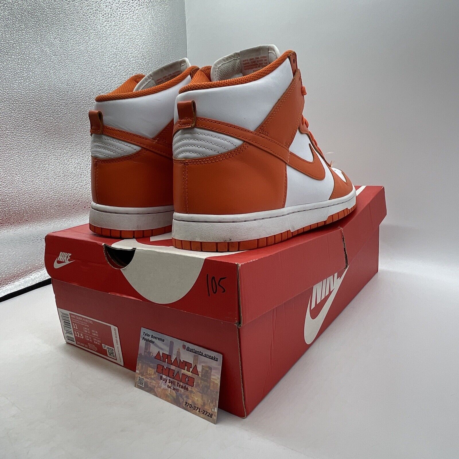 Size 11 - Nike Dunk SP 2021 High Syracuse Orange White Leather (DD1399-101)