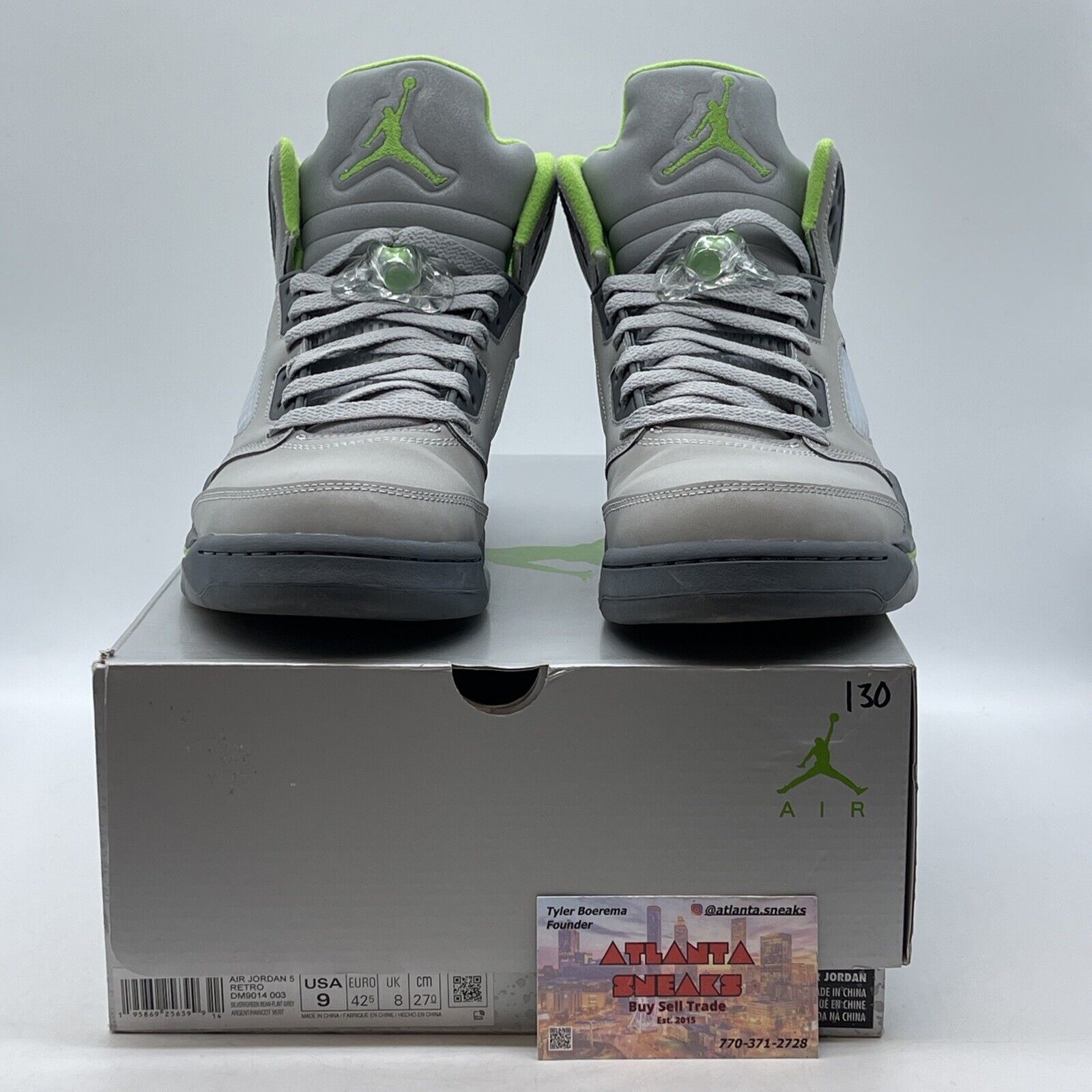 Size 9 - Jordan 5 Retro Green Bean Grey (DM9014-003)