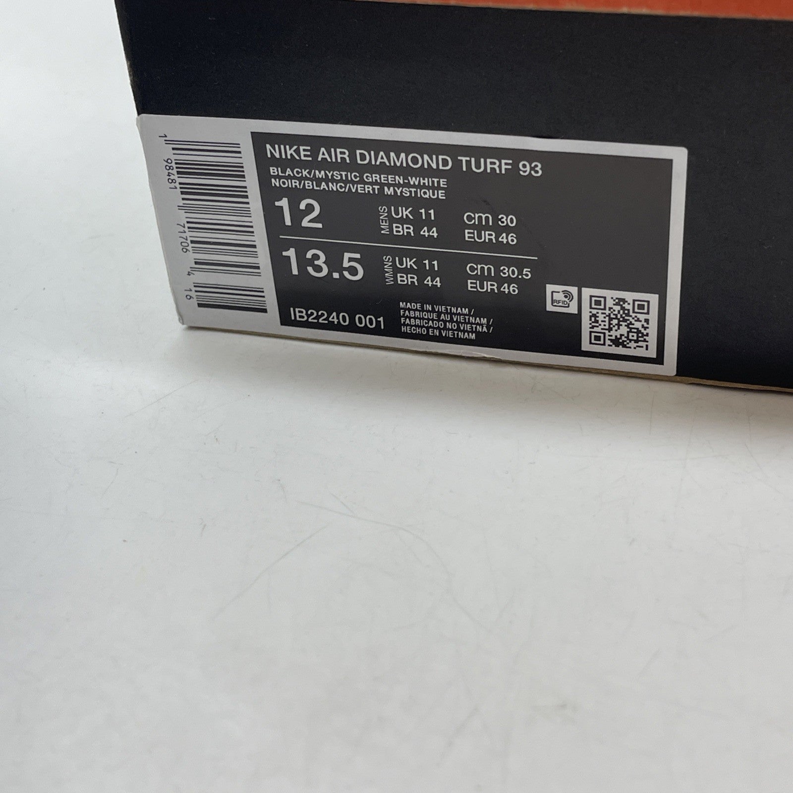 Size 12 - Nike Air Diamond Turf 2025 Emerald (IB2240-001)