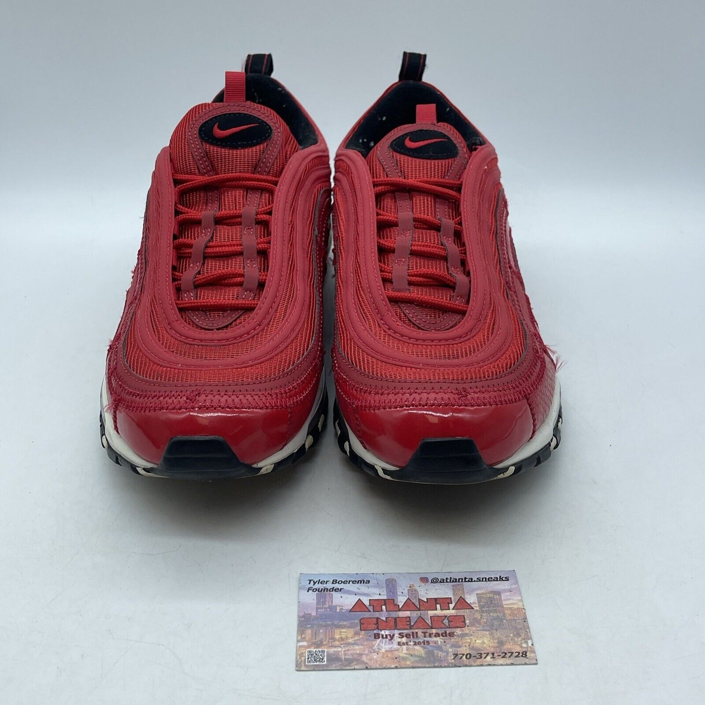 Size 12 - Nike CR7 x Air Max 97 Portugal Patchwork Red Leather Suede (AQ0655-600