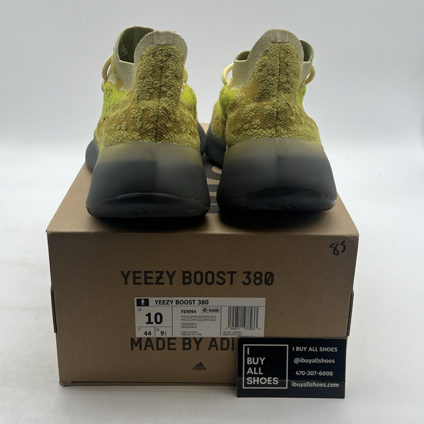 Size 10 - adidas Yeezy Boost 380 Hylte Glow (FZ4994)