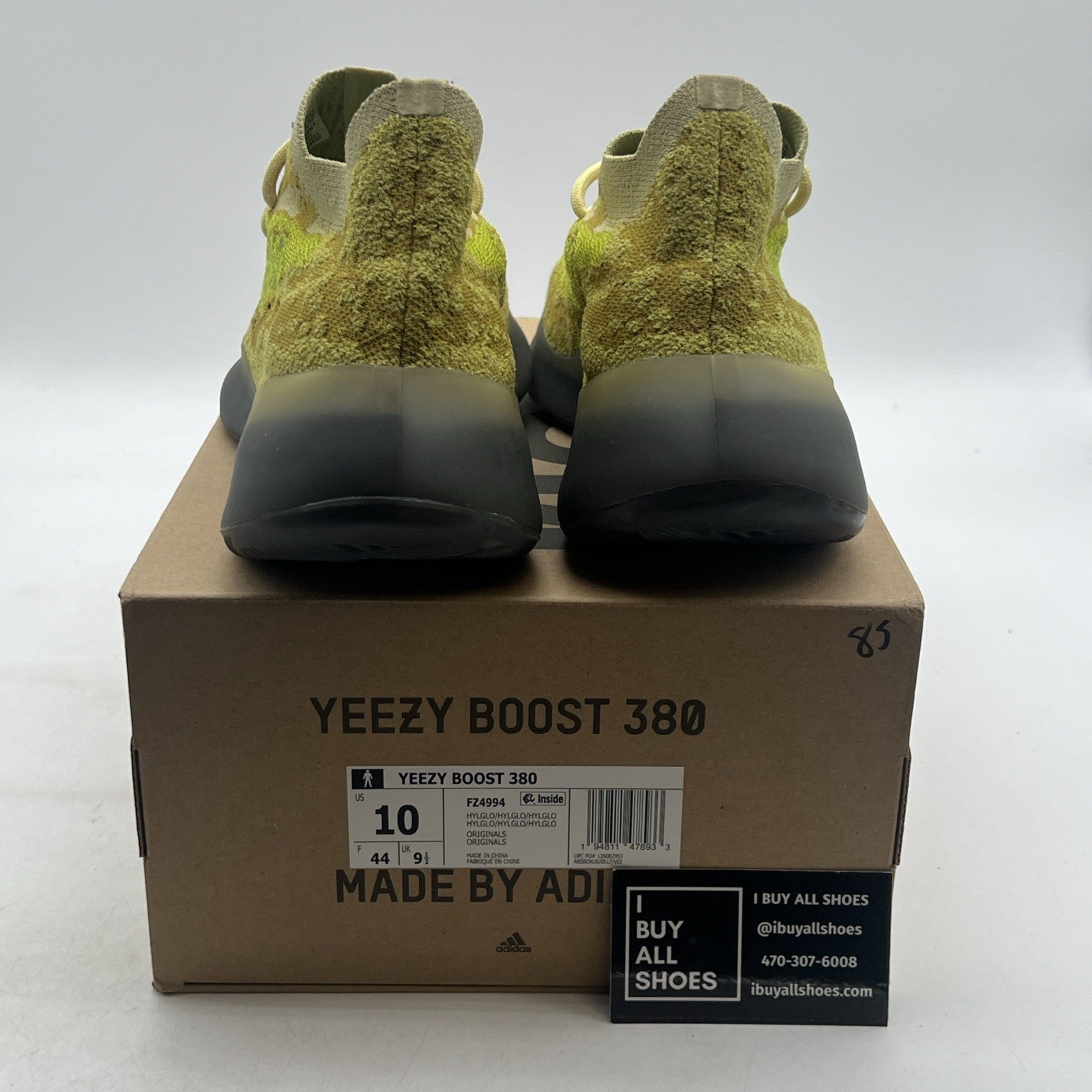 Size 10 - adidas Yeezy Boost 380 Hylte Glow (FZ4994)