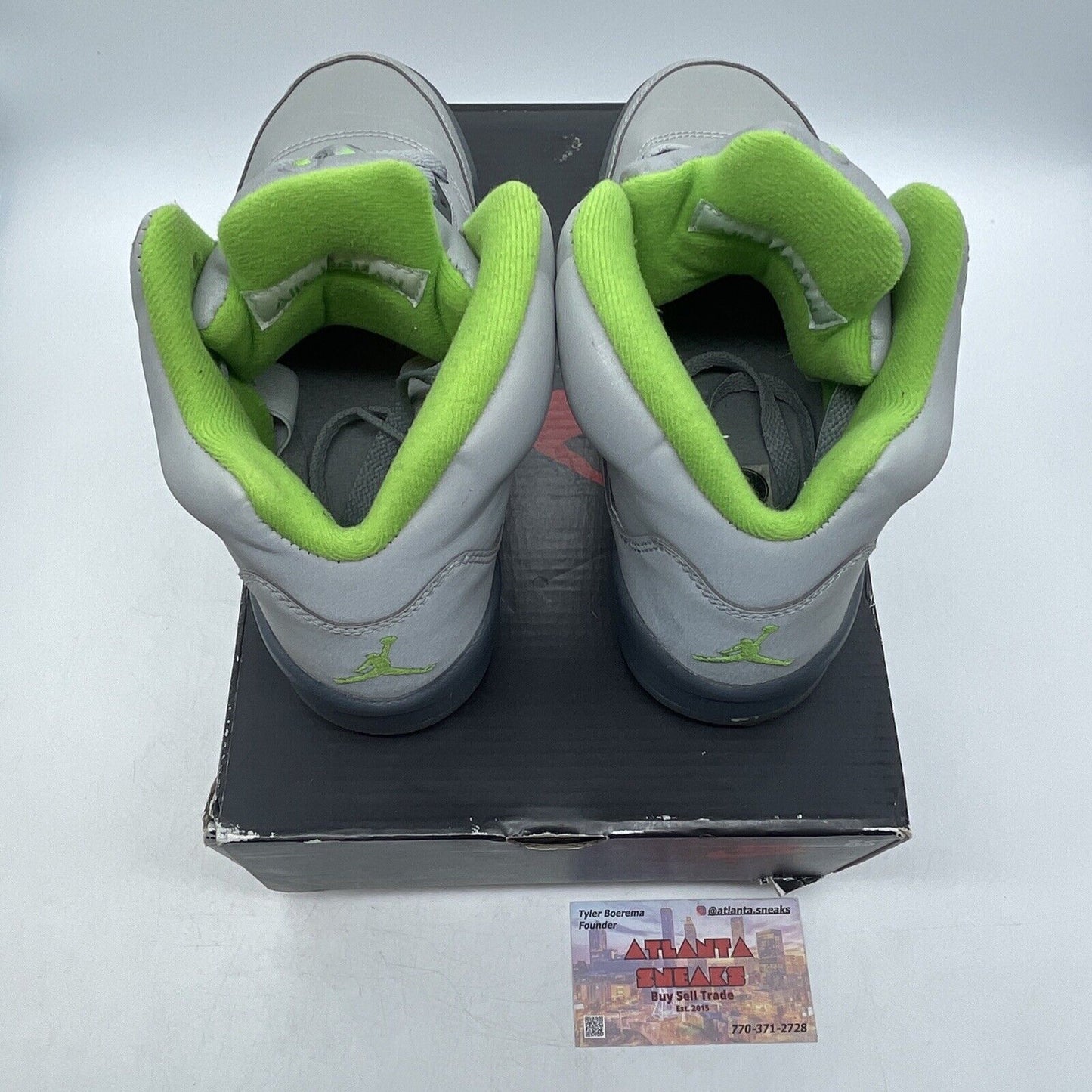 Size 5 (GS) - Jordan 5 Retro 2022 Mid Green Bean Grey (DQ3734-003)