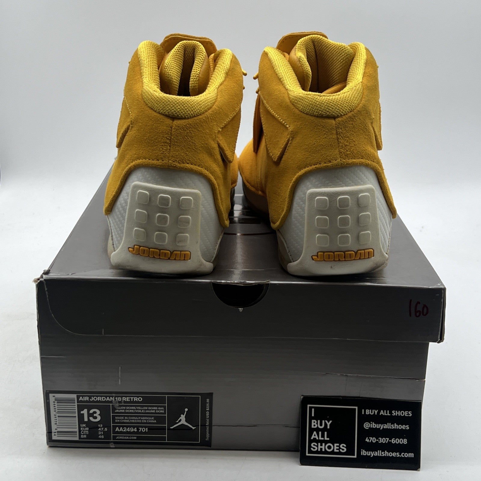 Size 13 - Air Jordan 18 Retro Yellow Suede (AA2494-701)
