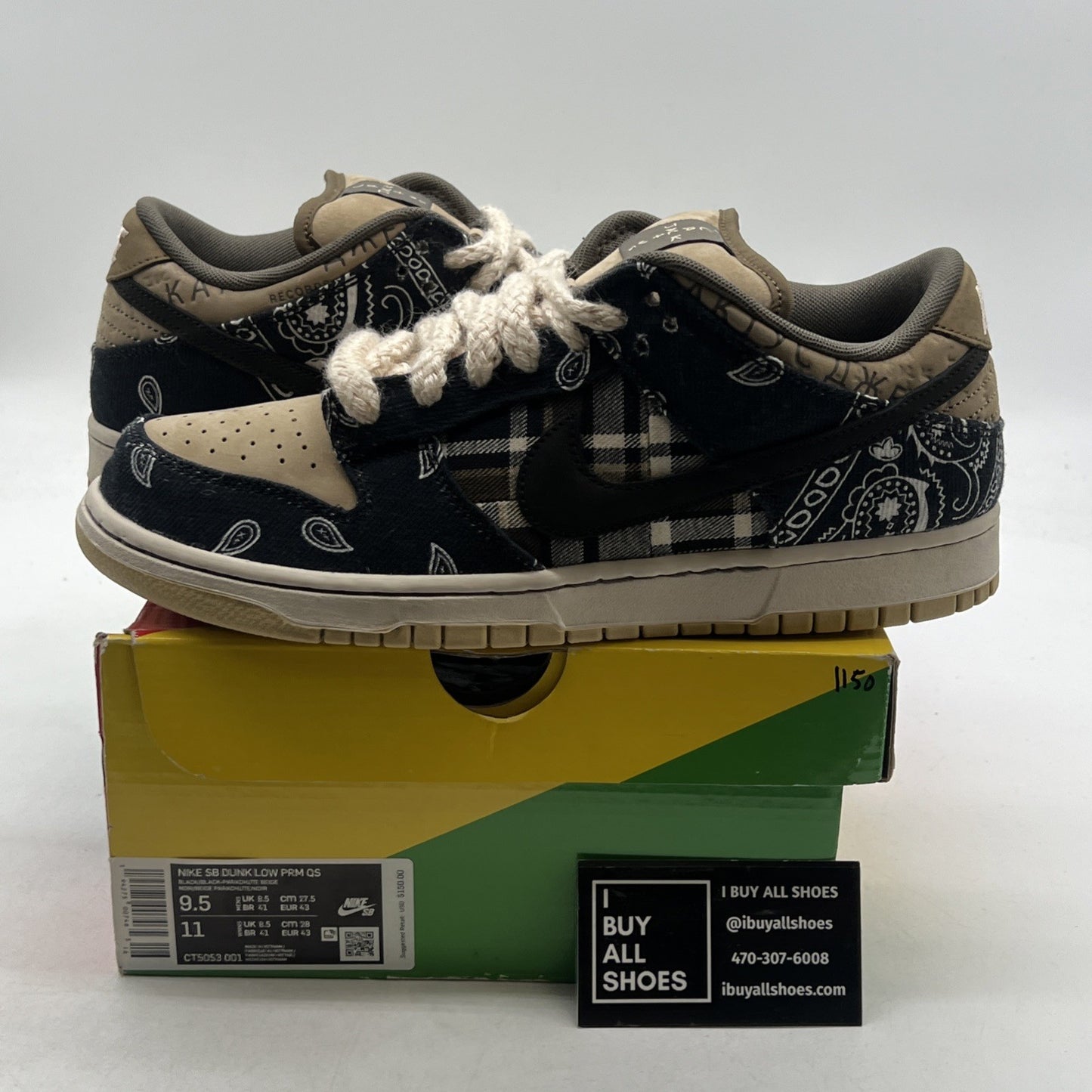 Size 9.5 - Travis Scott x Nike SB Dunk PRM QS Low Cactus Jack (CT5053-001)