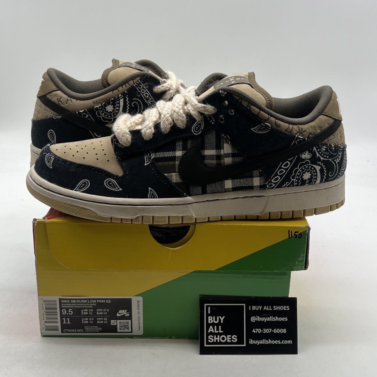 Size 9.5 - Travis Scott x Nike SB Dunk PRM QS Low Cactus Jack (CT5053-001)