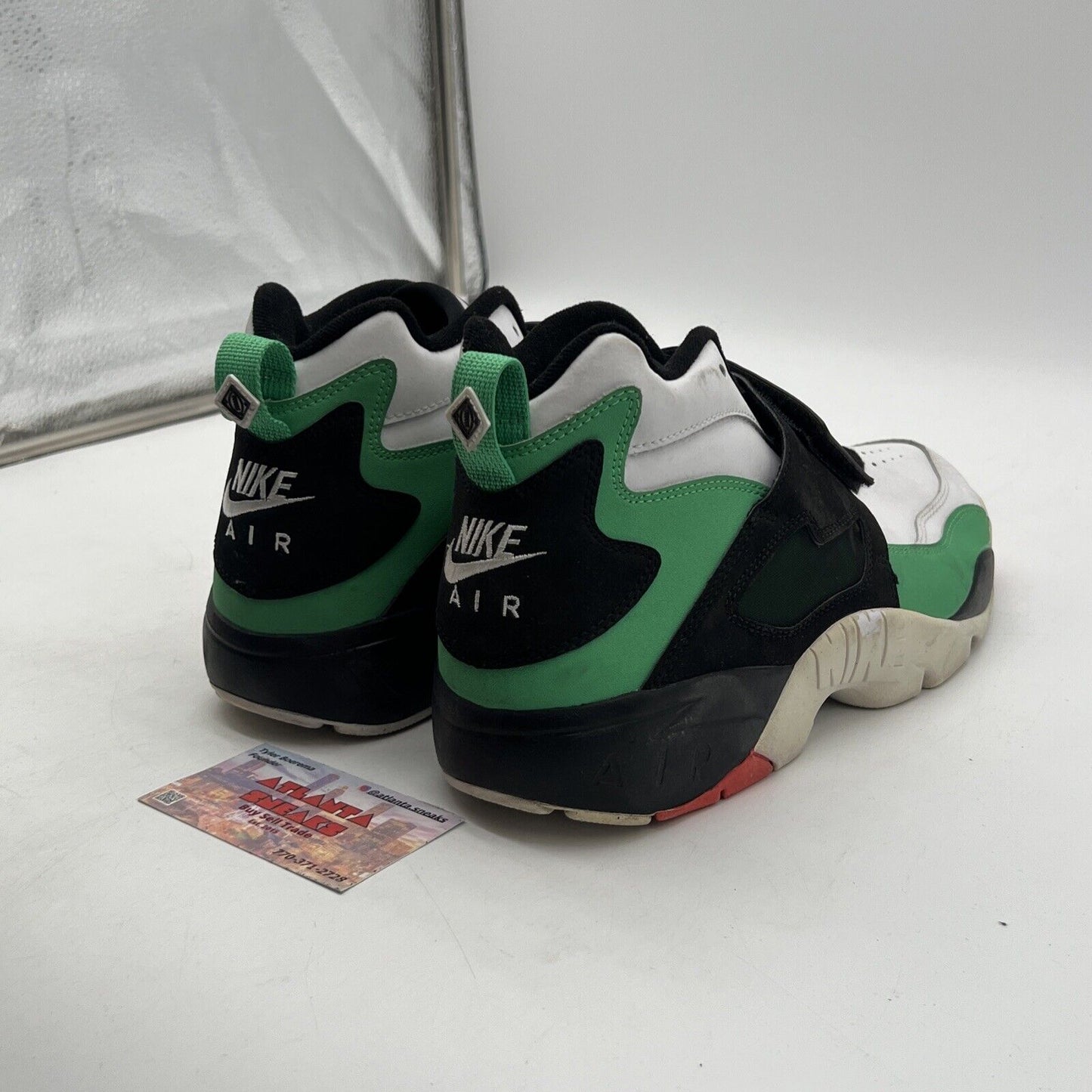 Size 9.5 - Nike Air Diamond Turf Gamma Green Black Suede Leather  (309434-301)