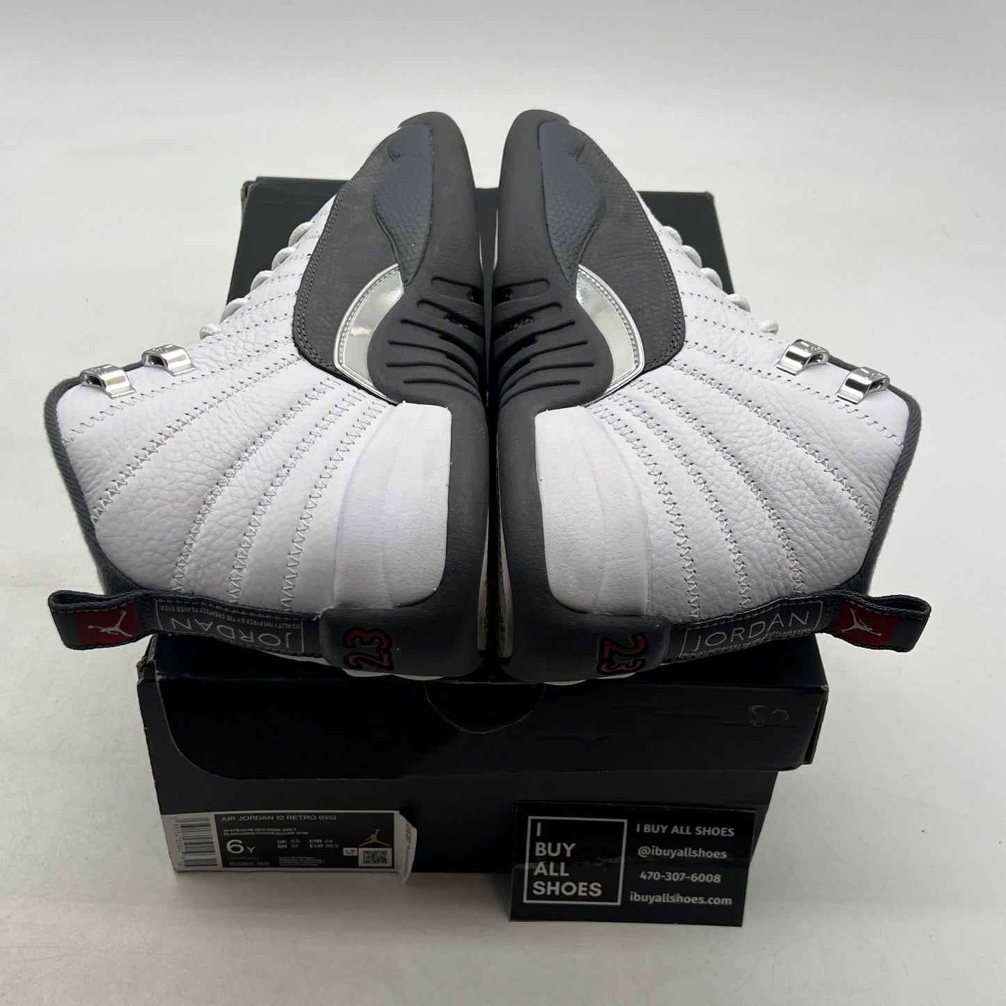 Size 6Y - Air Jordan 12 Retro Dark Grey (153265-160)