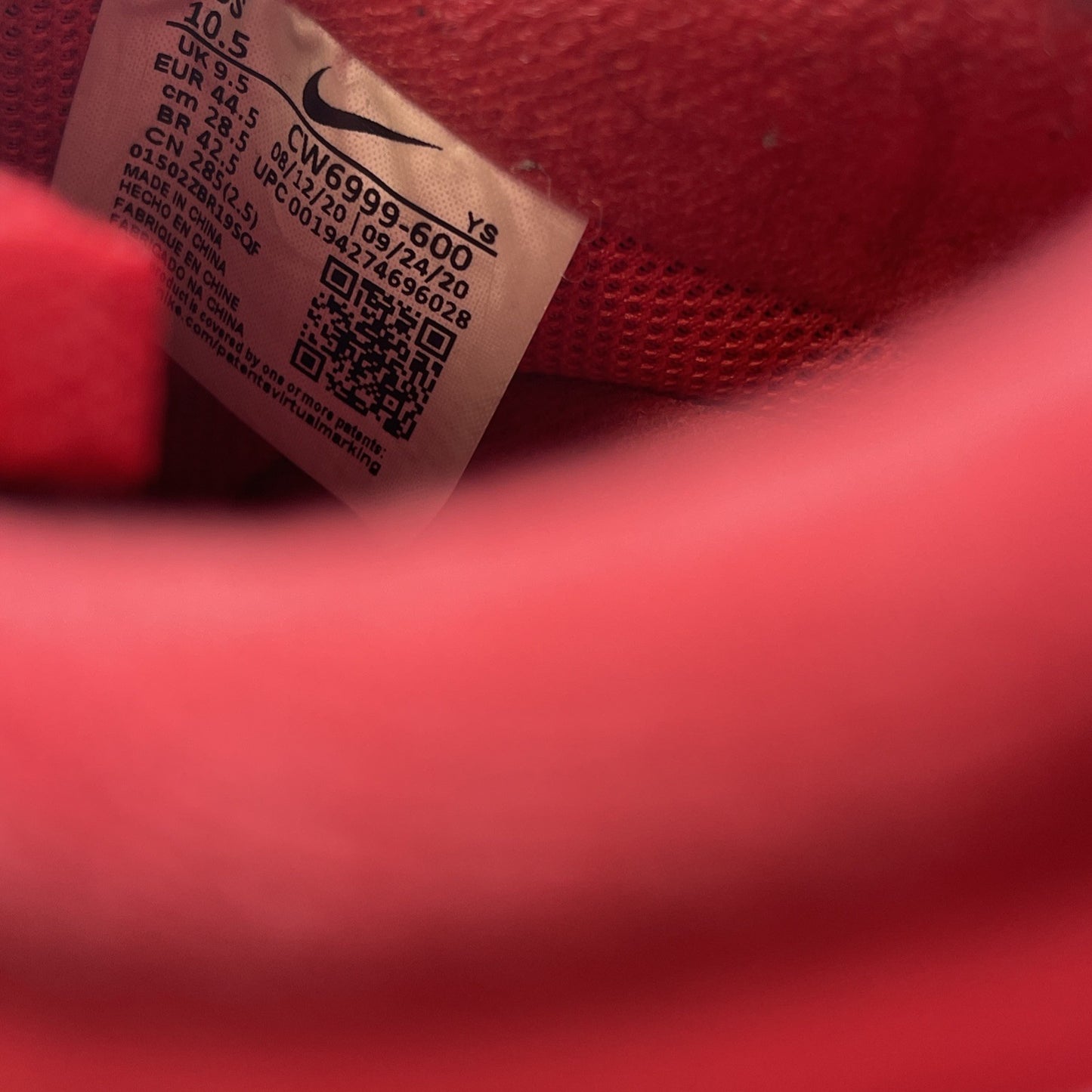 Size 10.5 - Nike Air Force 1 Low Triple Red Leather (CW6999-600)