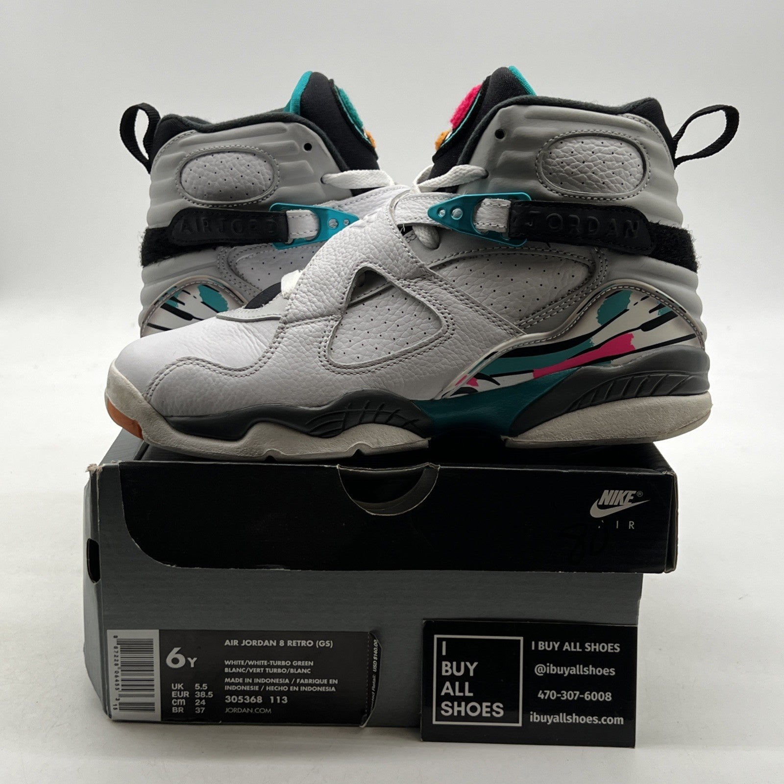 Size 6Y - Air Jordan 8 VIII Retro South Beach (305368-113)