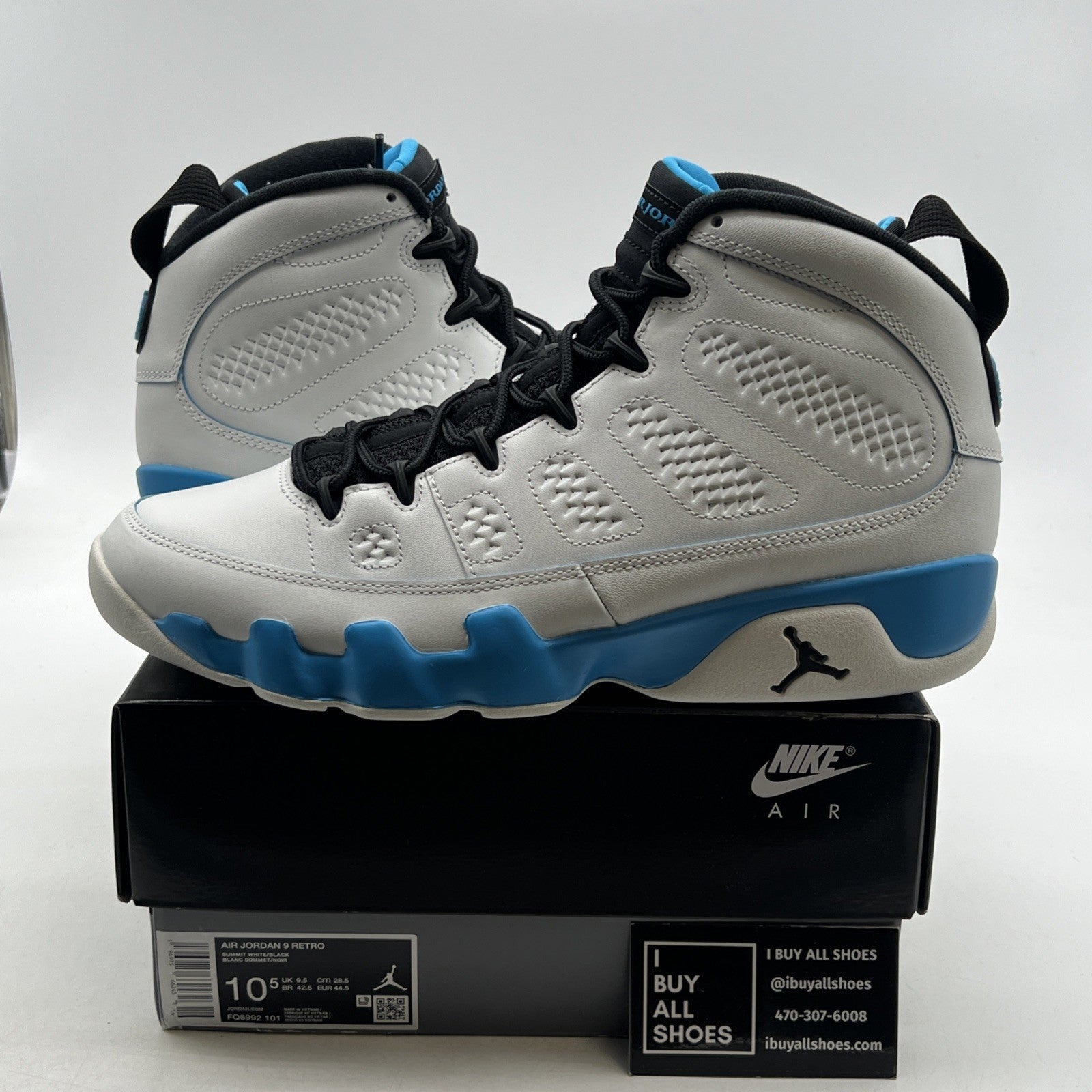 Size 10.5 - Air Jordan 9 Retro 2024 Powder Blue (FQ8992-101)