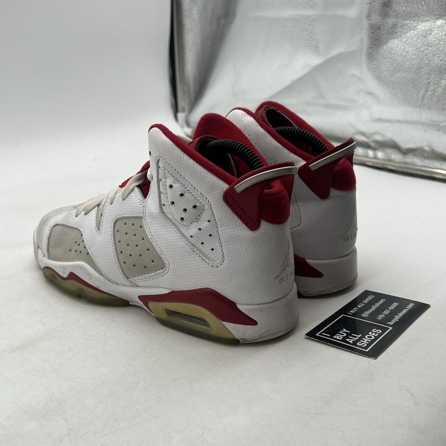 Size 5.5Y - Air Jordan 6 Retro Alternate (384665-113) White Red Shoes