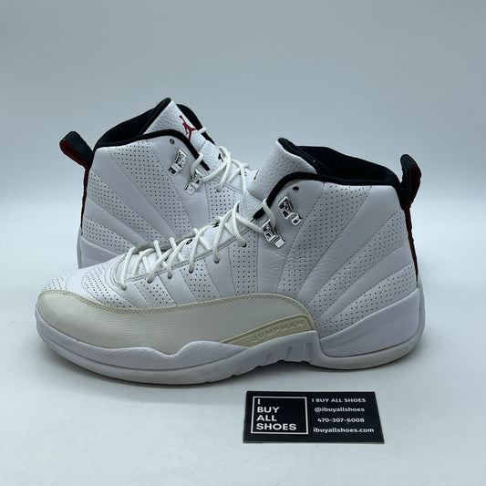 Size 9 - Air Jordan 12 Retro Rising Sun White Black Leather (130690-163)