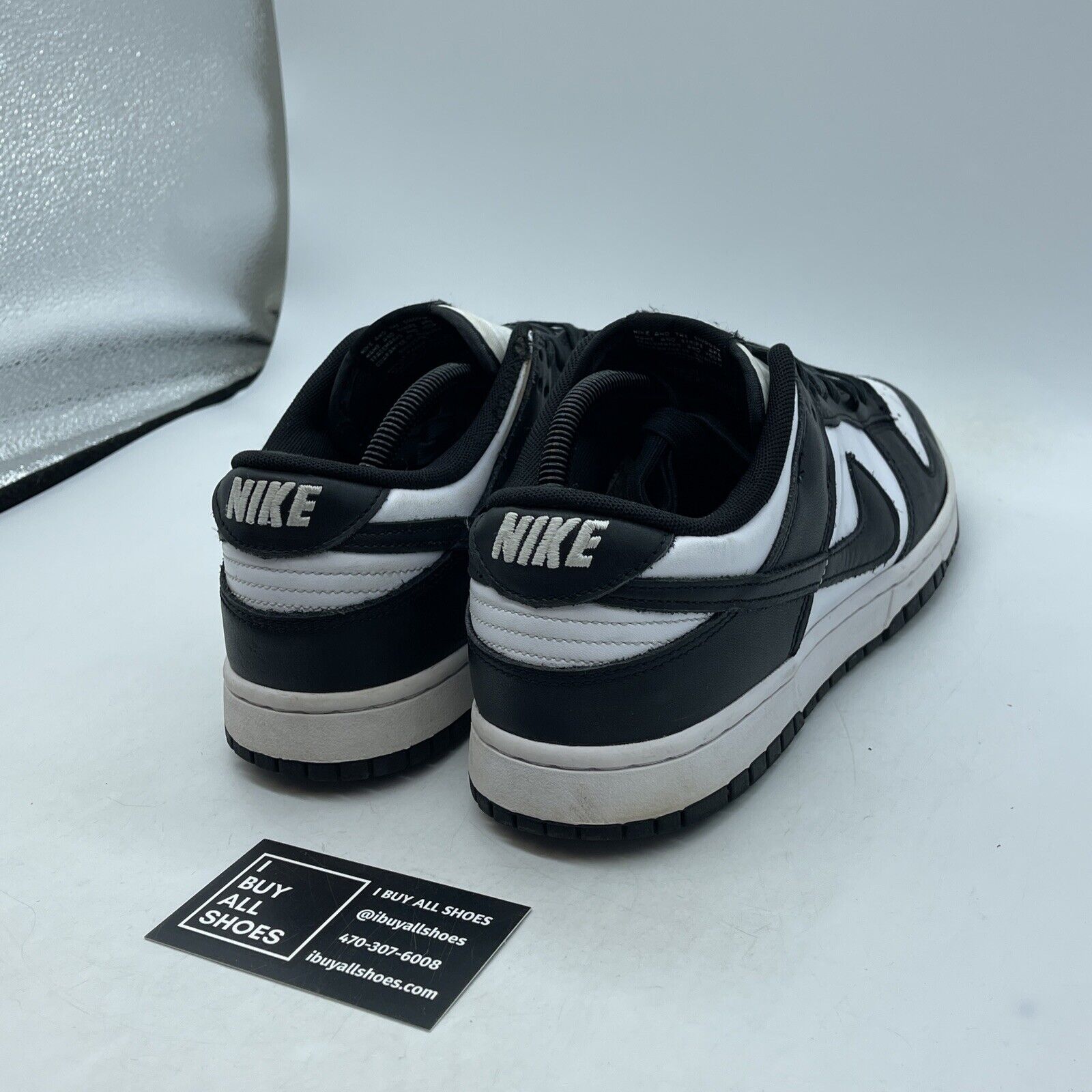 Size 10 - Nike Dunk Low Black White Leather (DD1391-100)