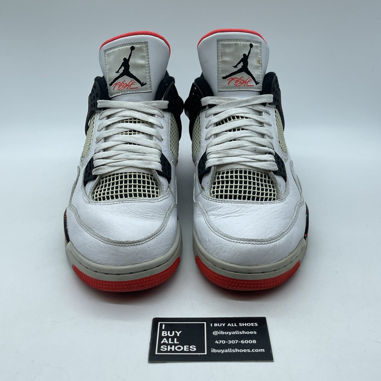 Size 11 - Jordan 4 Retro Pale Citron, Bright Crimson 2019 Leather (308497-116)